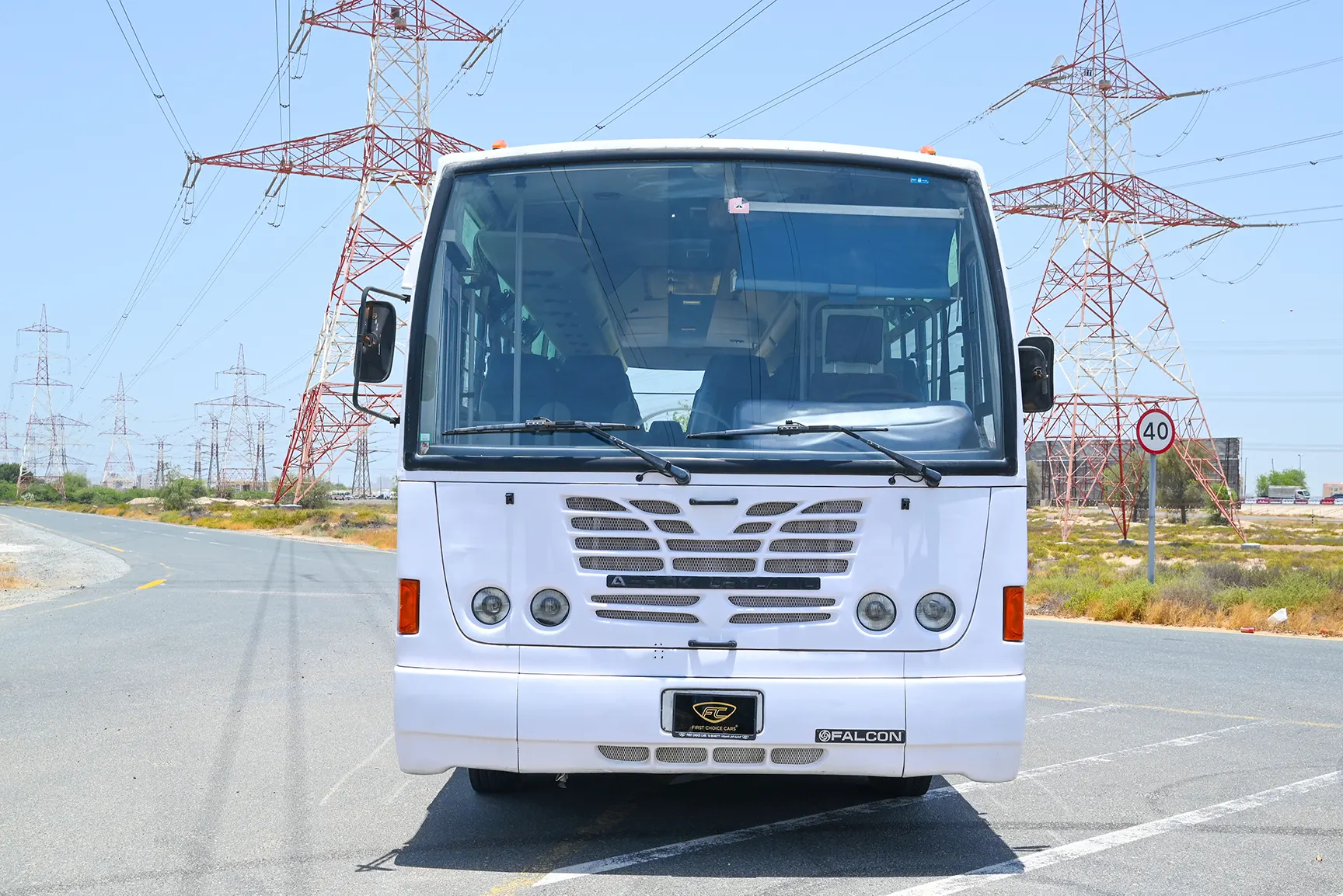Used 2014 Ashok Leyland Falcon Bus in White – Front View