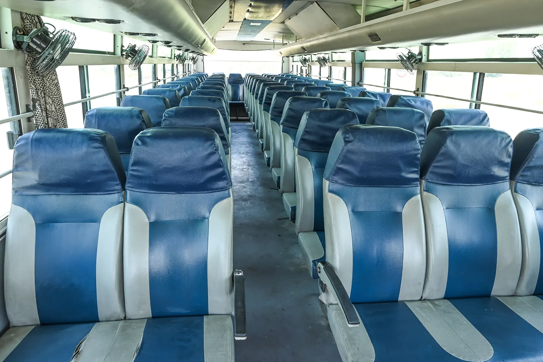 Used 2014 Ashok Leyland Falcon Bus in White – Rear Seat View