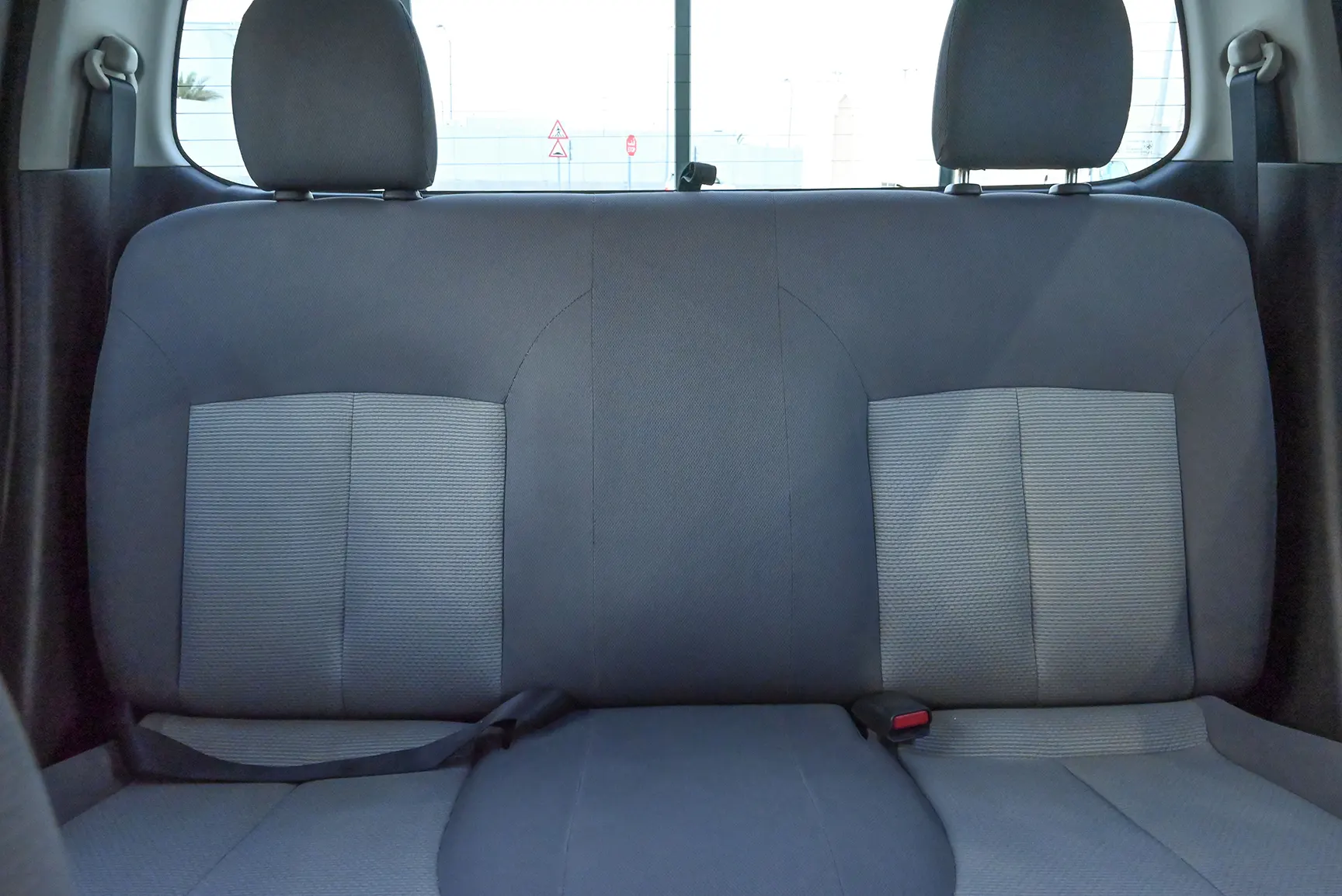 Used 2018 Mitsubishi L200 GL Double Cabin in White – Rear Seat View for Sale at First Choice Cars Dubai Sharjah
