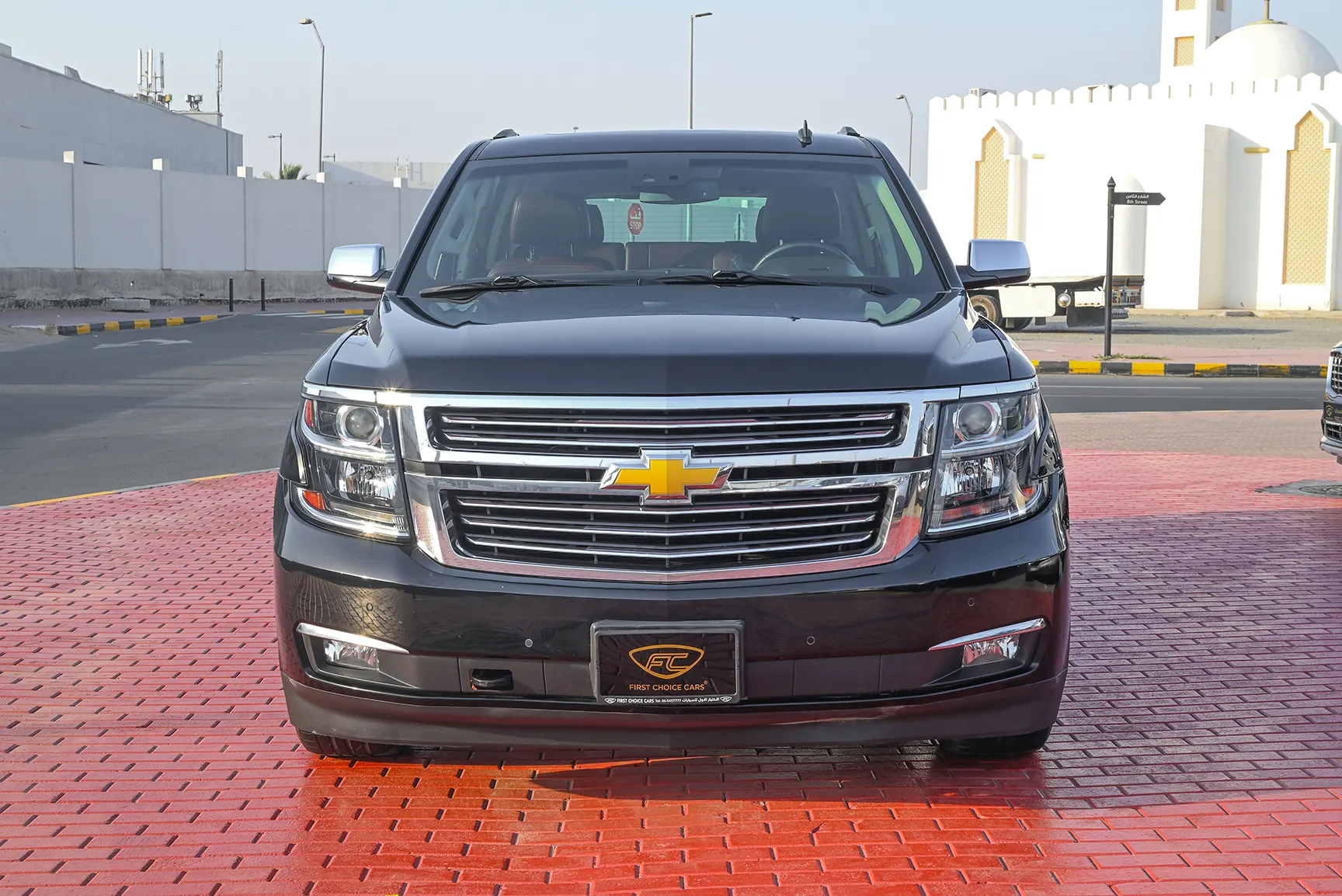 Used 2015 Chevrolet Tahoe LTZ Grey – Front View at First Choice Cars Sharjah