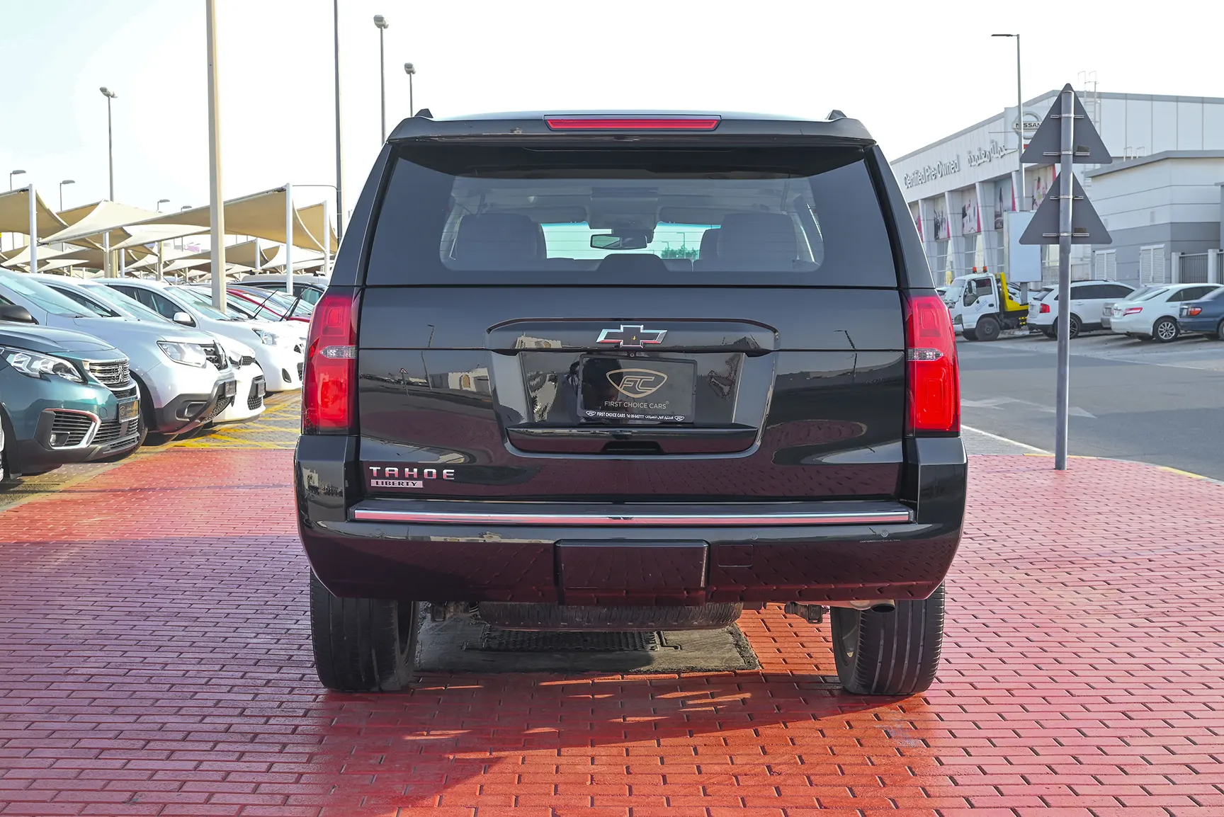 Used 2015 Chevrolet Tahoe LTZ Grey – Back/Rear View at First Choice Cars Sharjah