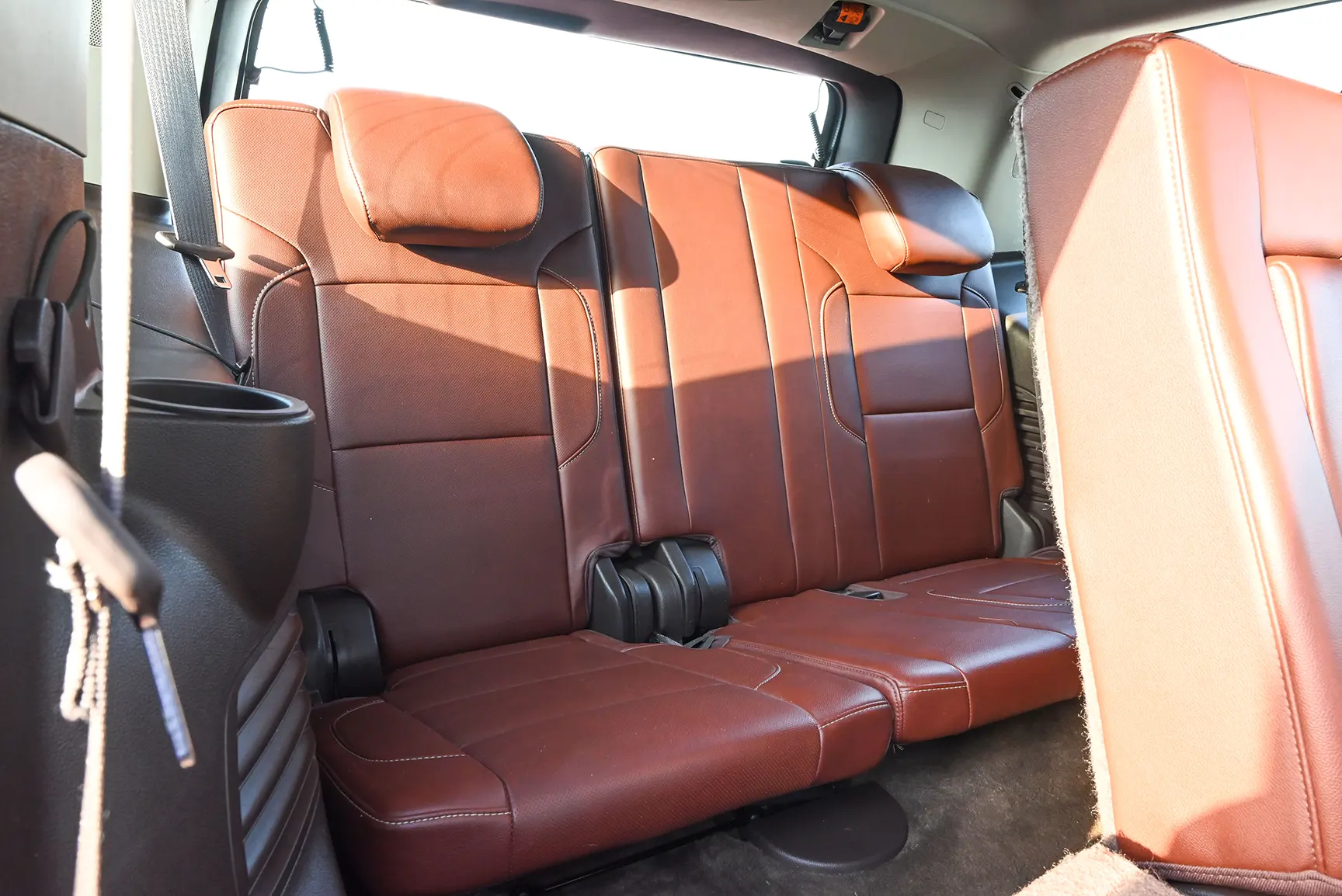 Used 2015 Chevrolet Tahoe LTZ Grey – Third Row Right Seat View at First Choice Cars Sharjah