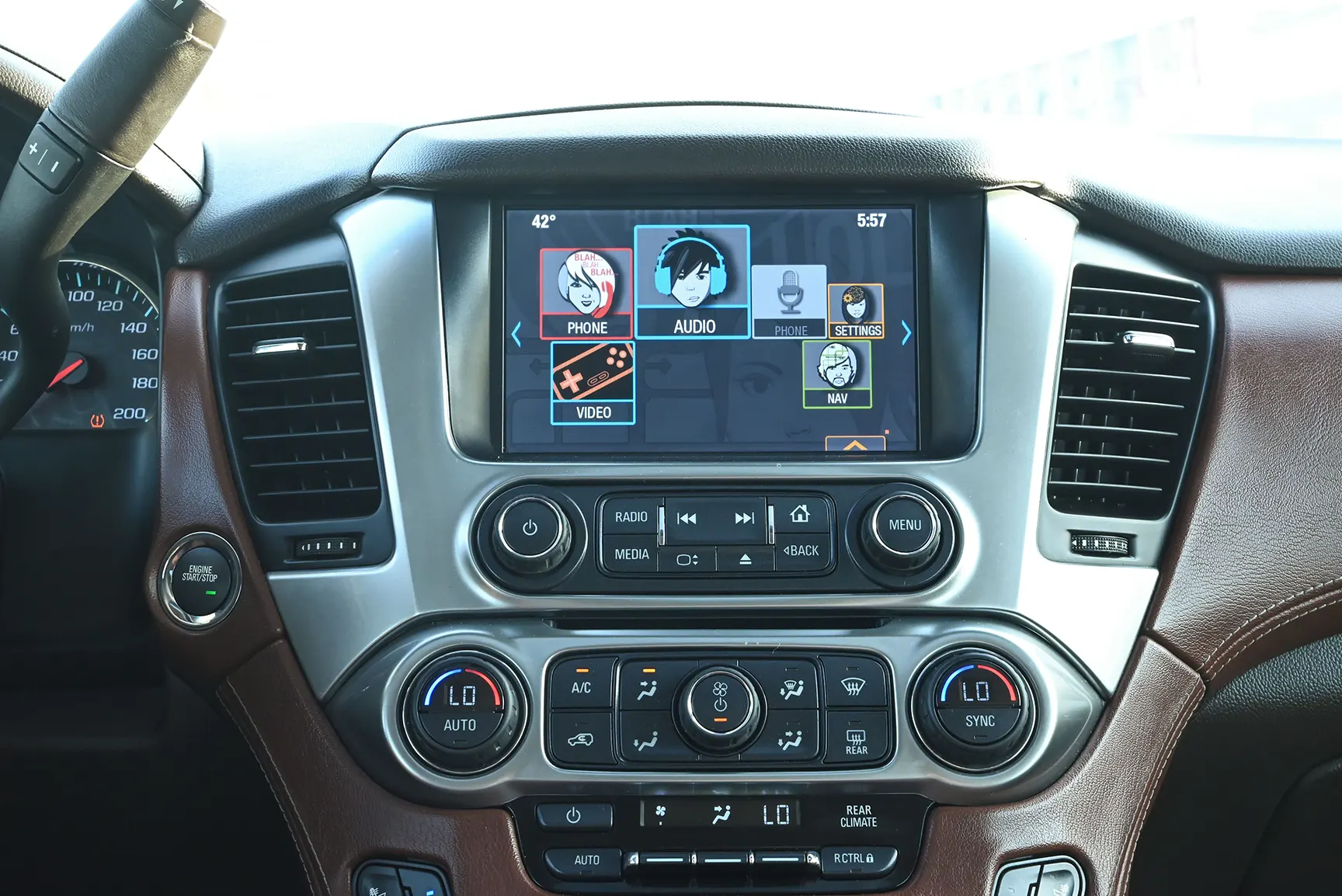 Used 2015 Chevrolet Tahoe LTZ Grey – Infotainment / Touchscreen System at First Choice Cars Sharjah