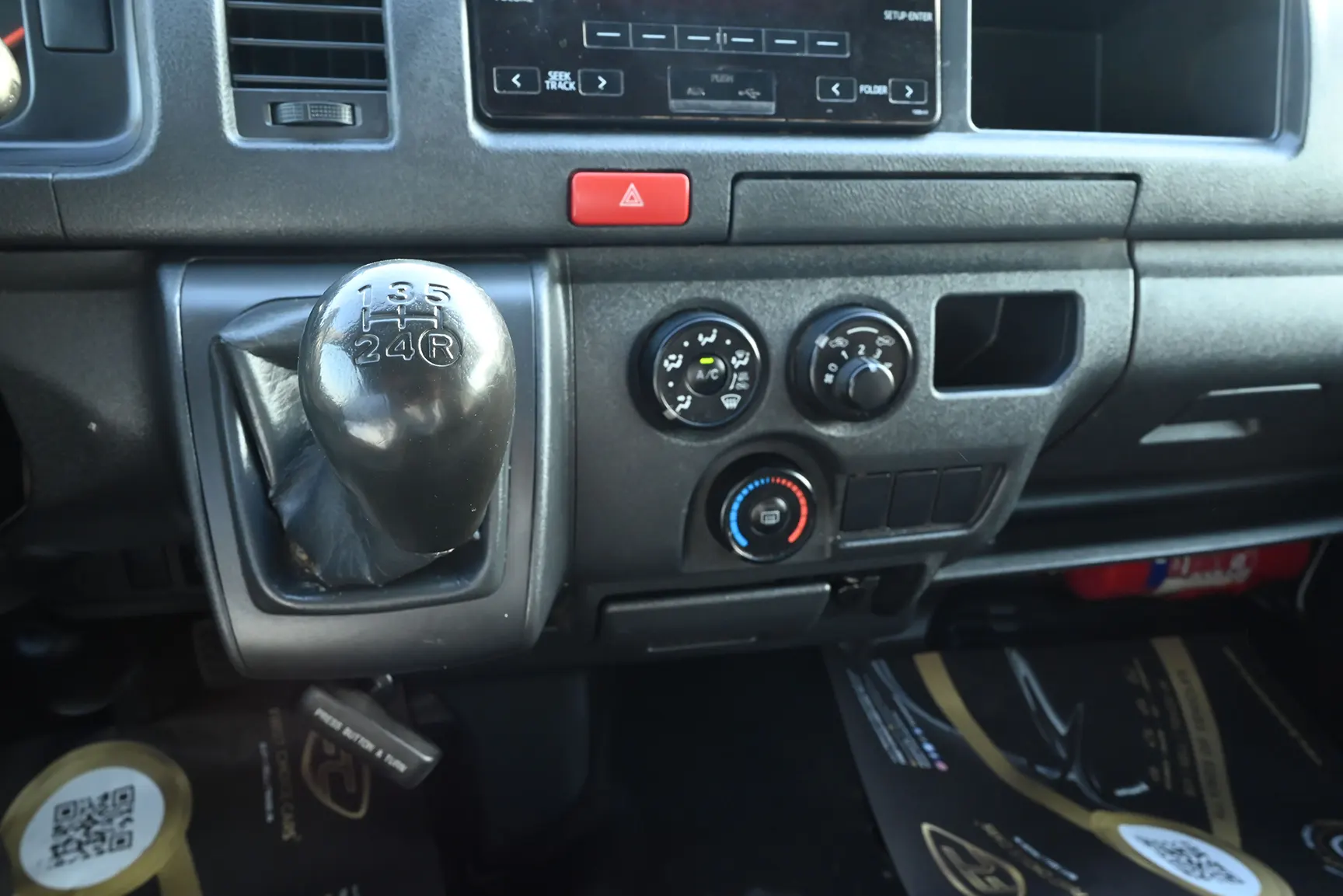 Used 2018 Toyota Hiace GL High Roof White – Center Console & Gear Shifter at First Choice Cars Sharjah