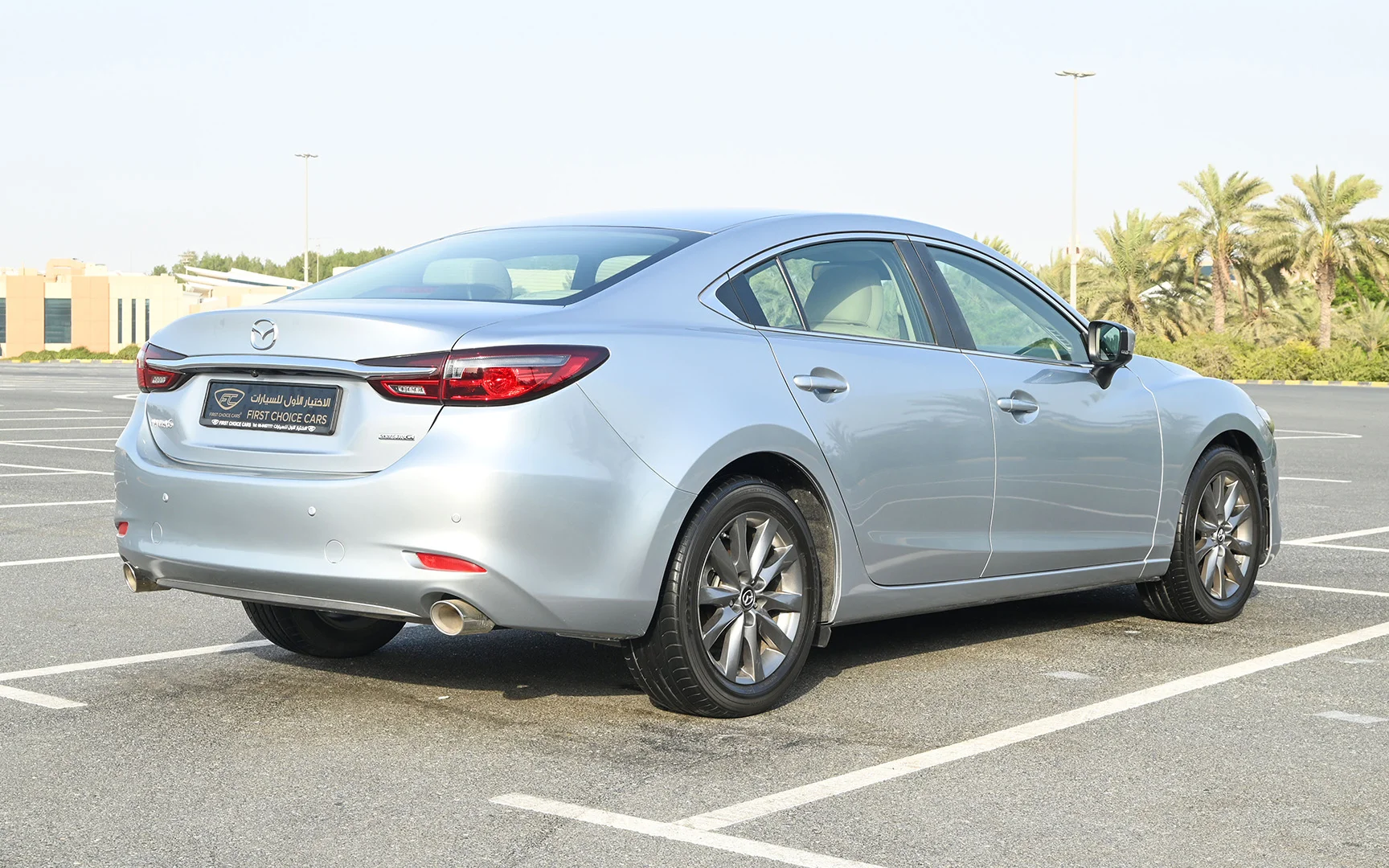 Used 2021 Mazda 6 S Grade Silver – Right Back Diagonal (45°) View at First Choice Cars Sharjah