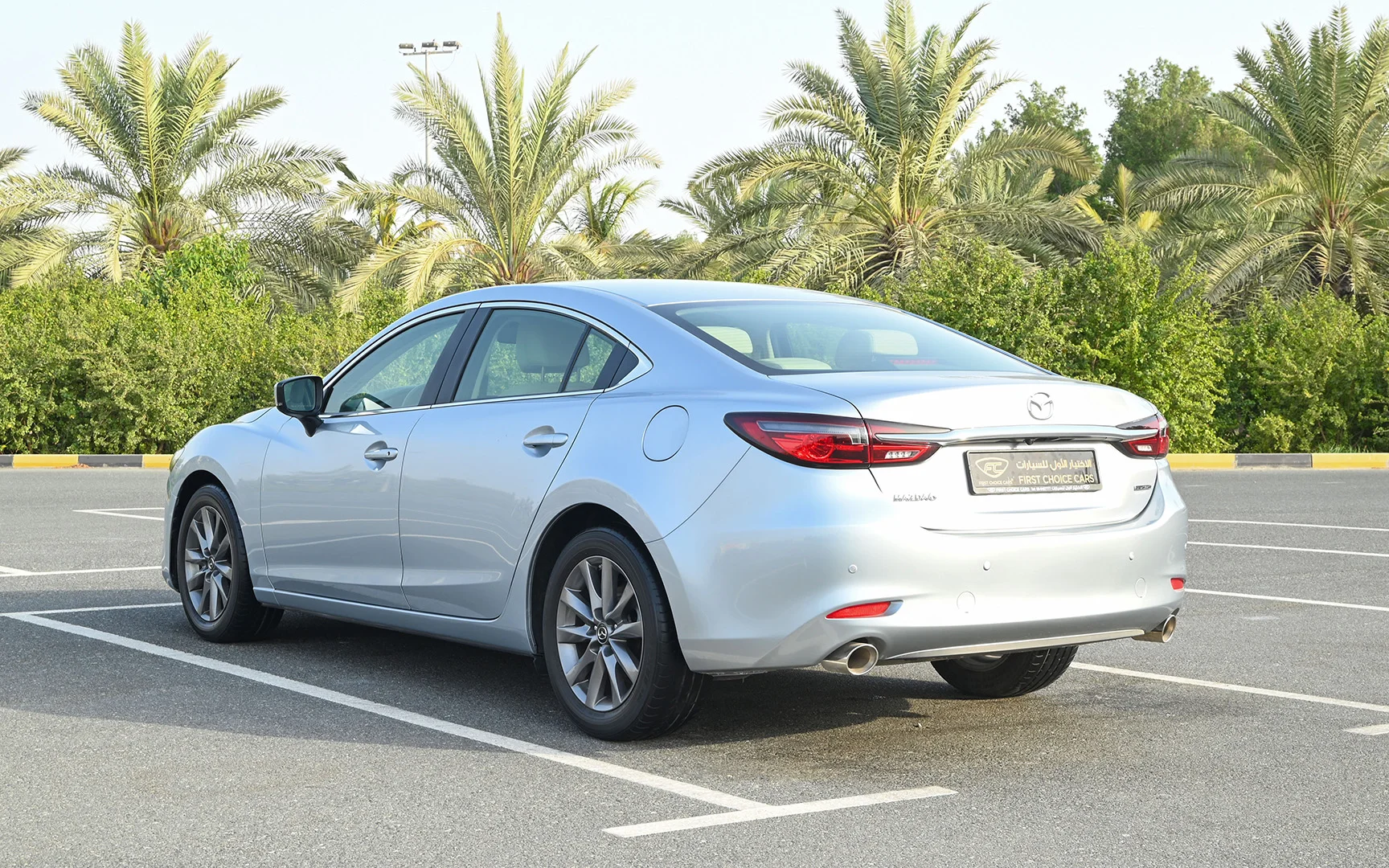 Used 2021 Mazda 6 S Grade Silver – Left Back Diagonal (45°) View at First Choice Cars Sharjah