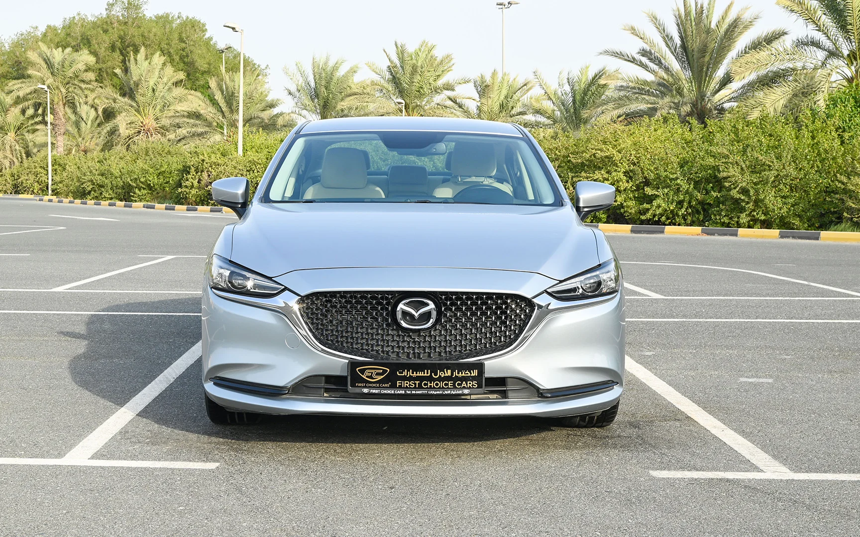 Used 2021 Mazda 6 S Grade Silver – Front View at First Choice Cars Sharjah