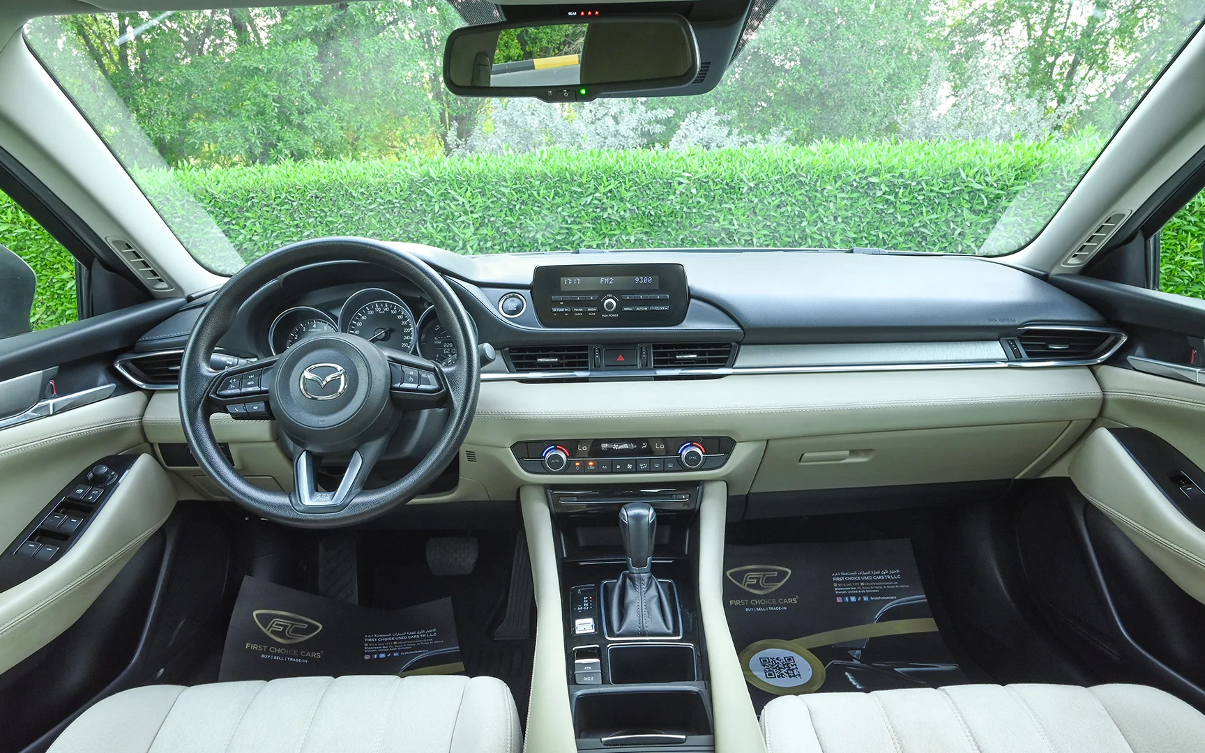 Used 2021 Mazda 6 S Grade Silver – Front Cabin / Dashboard Full View at First Choice Cars Sharjah