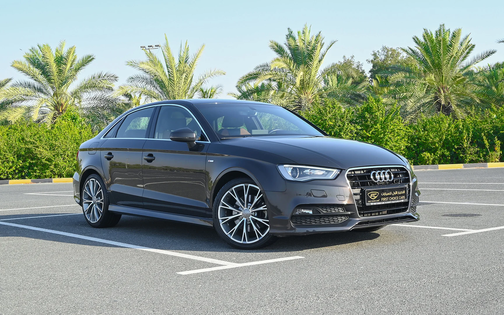 Used 2016 Audi A3 S-Line Grey – Right Front Diagonal (45°) View at First Choice Cars Sharjah
