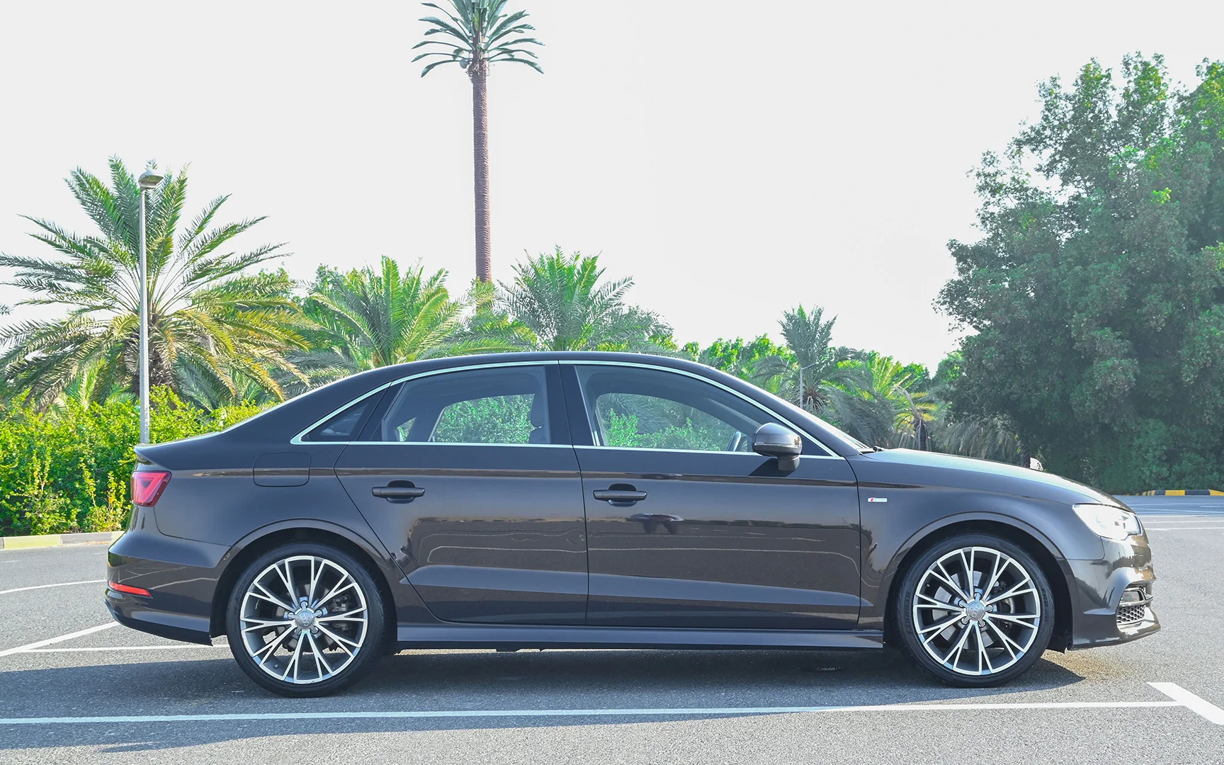 Used 2016 Audi A3 S-Line Grey – Right Side View at First Choice Cars Sharjah