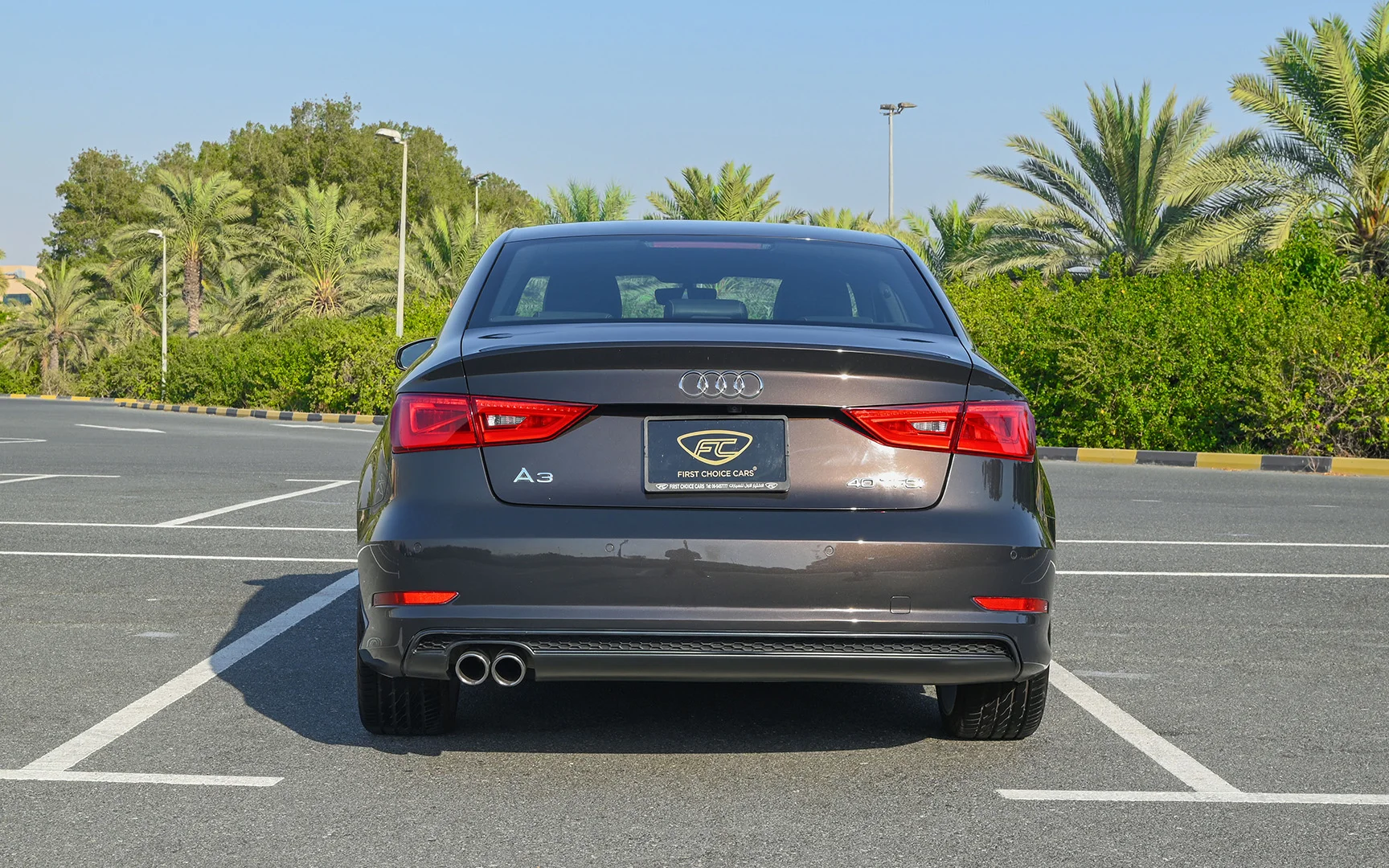 Used 2016 Audi A3 S-Line Grey – Back/Rear View at First Choice Cars Sharjah