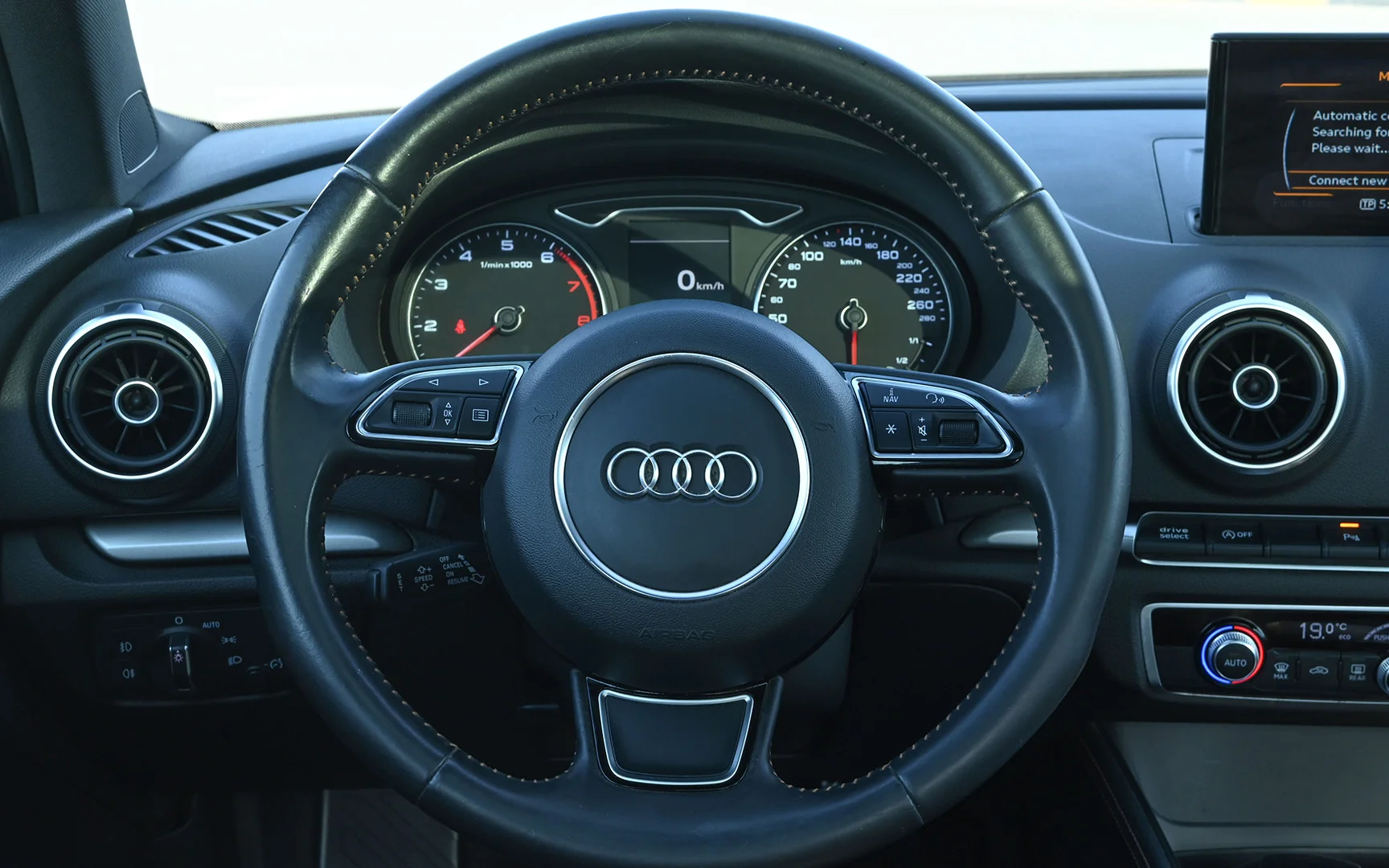 Used 2016 Audi A3 S-Line Grey – Driver Side Dashboard & Steering View at First Choice Cars Sharjah