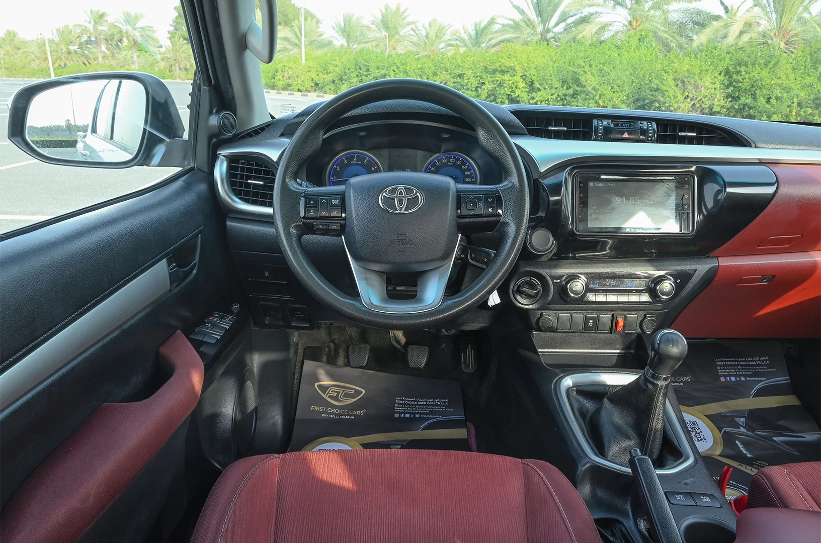 Used 2020 Toyota Hilux GLX Double Cabin White – Steering Wheel & Instrument Cluster at First Choice Cars Sharjah