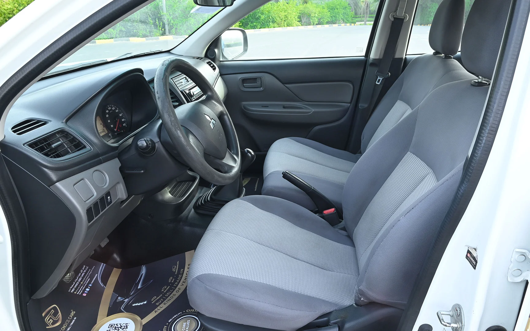 Used 2018 Mitsubishi L200 Double Cab GL White – Front Driver Side Cabin View at First Choice Cars Sharjah