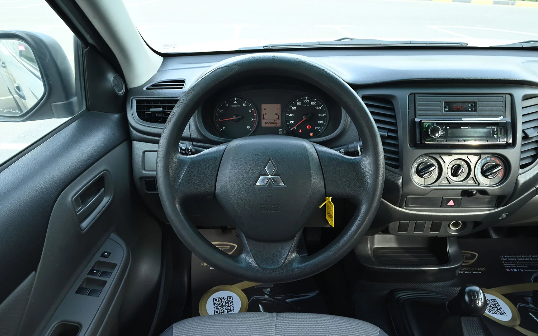 Used 2018 Mitsubishi L200 GL Double Cabin in White – Steering Wheel & Instrument Cluster for Sale at First Choice Cars Dubai Sharjah