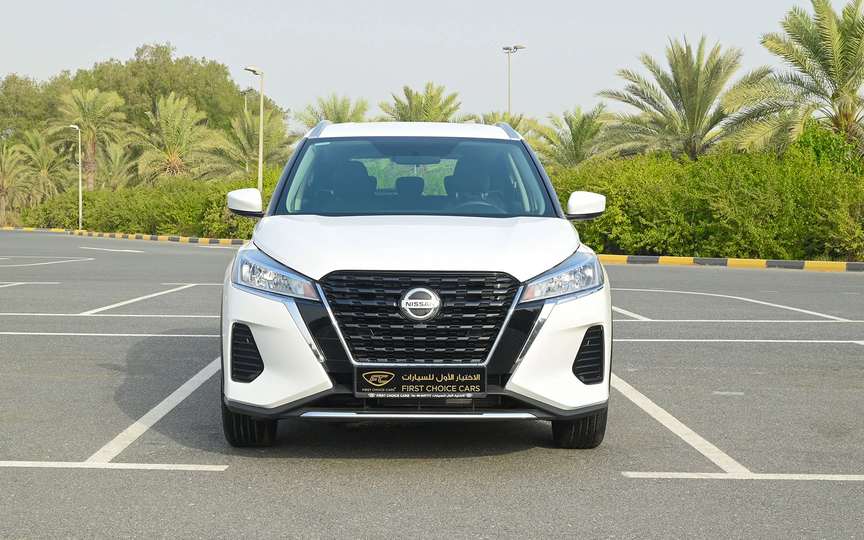 Used 2022 Nissan Kicks S White – Front View at First Choice Cars Sharjah