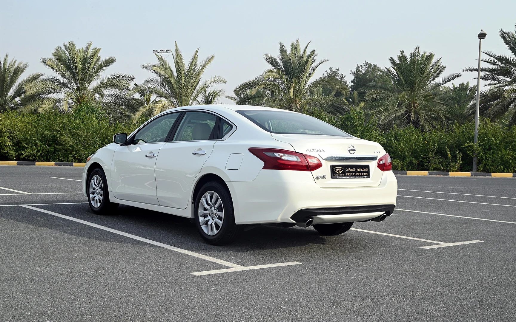 Used 2018 Nissan Altima S White – Left Back Diagonal (45°) View at First Choice Cars Sharjah