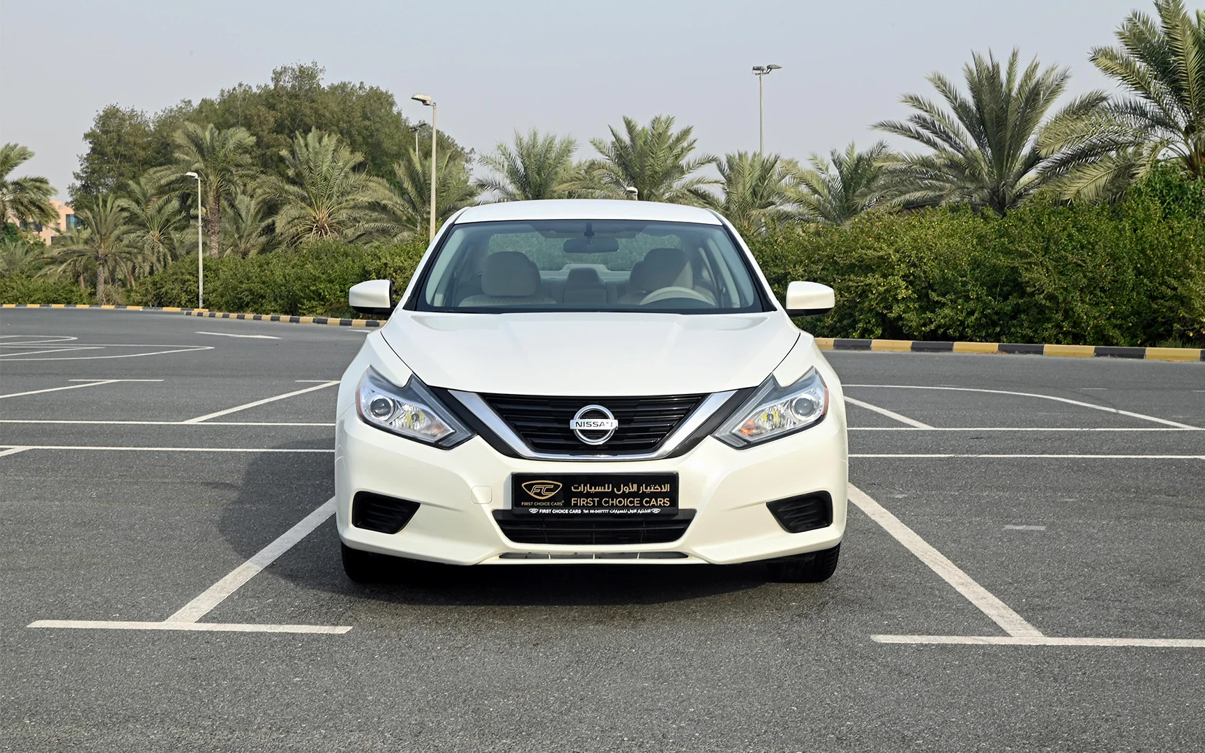 Used 2018 Nissan Altima S White – Front View at First Choice Cars Sharjah