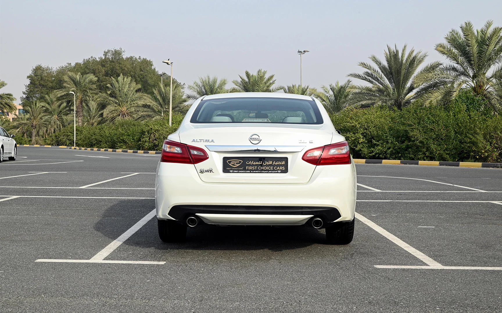 Used 2018 Nissan Altima S White – Back/Rear View at First Choice Cars Sharjah
