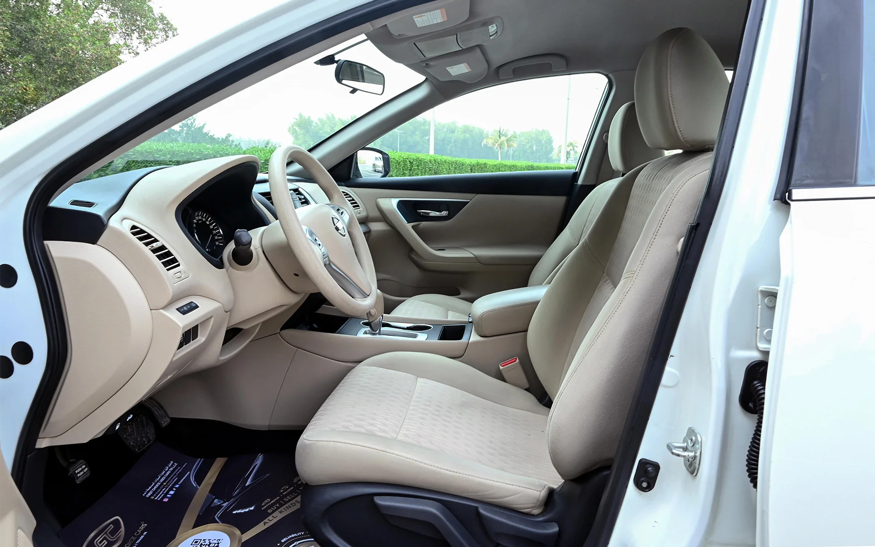 Used 2018 Nissan Altima S White – Front Driver Side Cabin View at First Choice Cars Sharjah