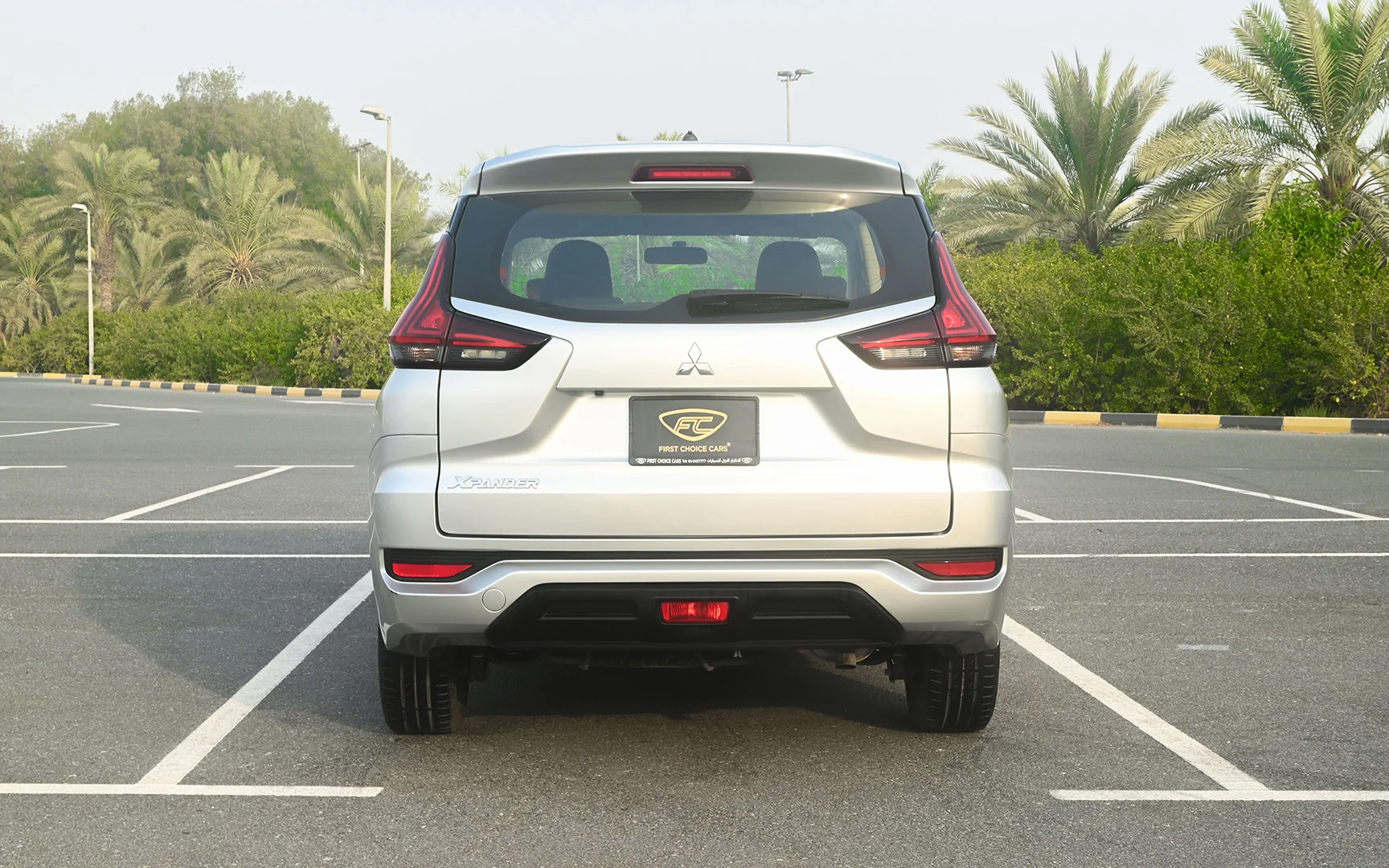 Used 2021 Mitsubishi XPANDER Highline Silver – Back/Rear View at First Choice Cars Sharjah