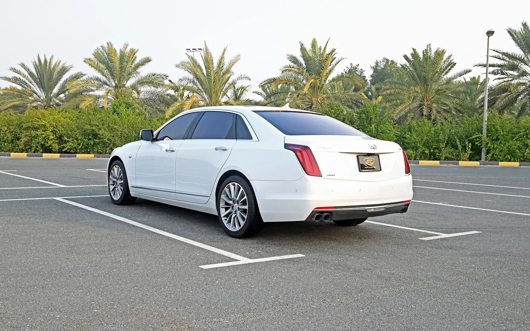 Used 2017 Cadillac CT6 Luxury White – Left Back Diagonal (45°) View at First Choice Cars Sharjah