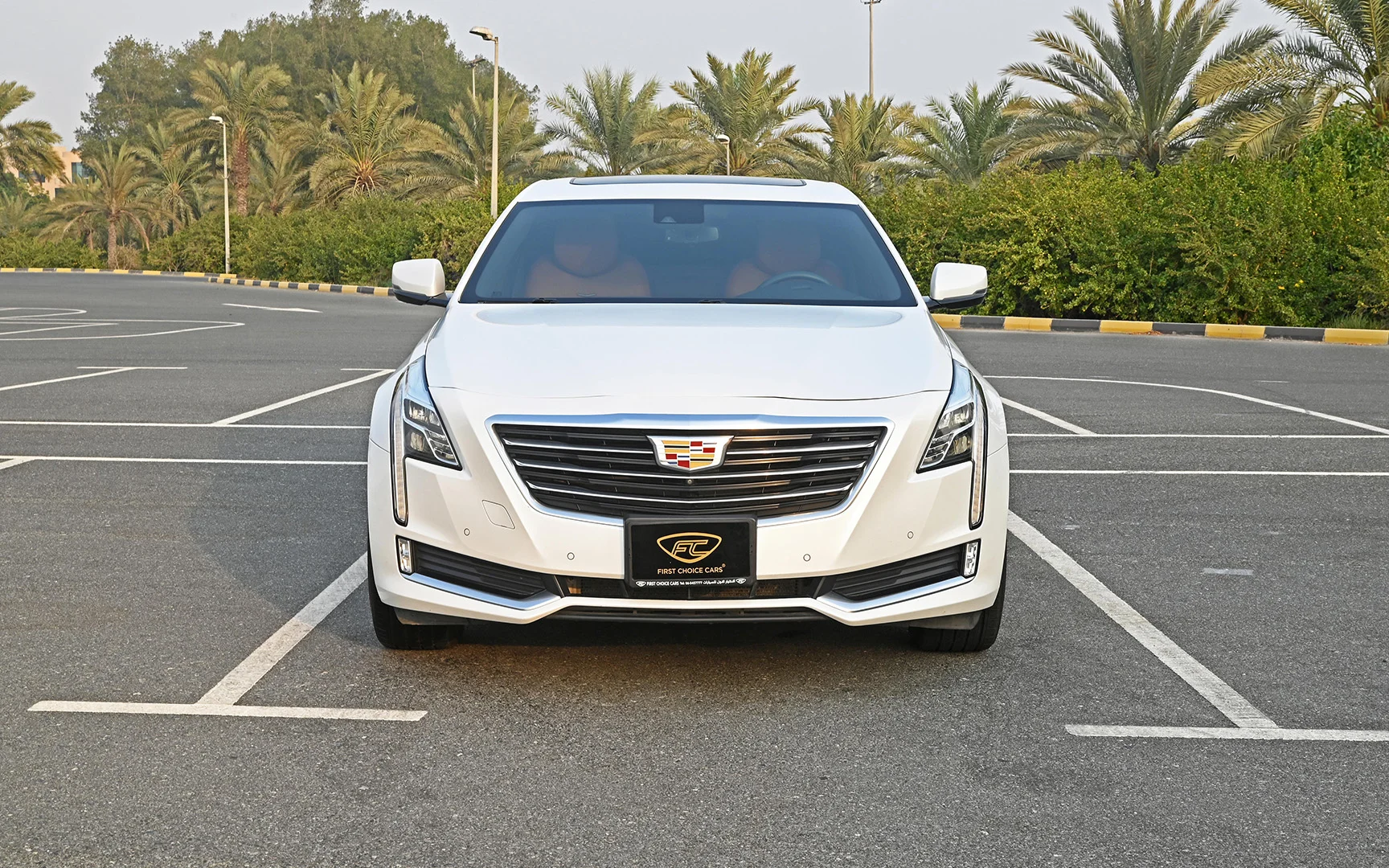 Used 2017 Cadillac CT6 Luxury White – Front View at First Choice Cars Sharjah
