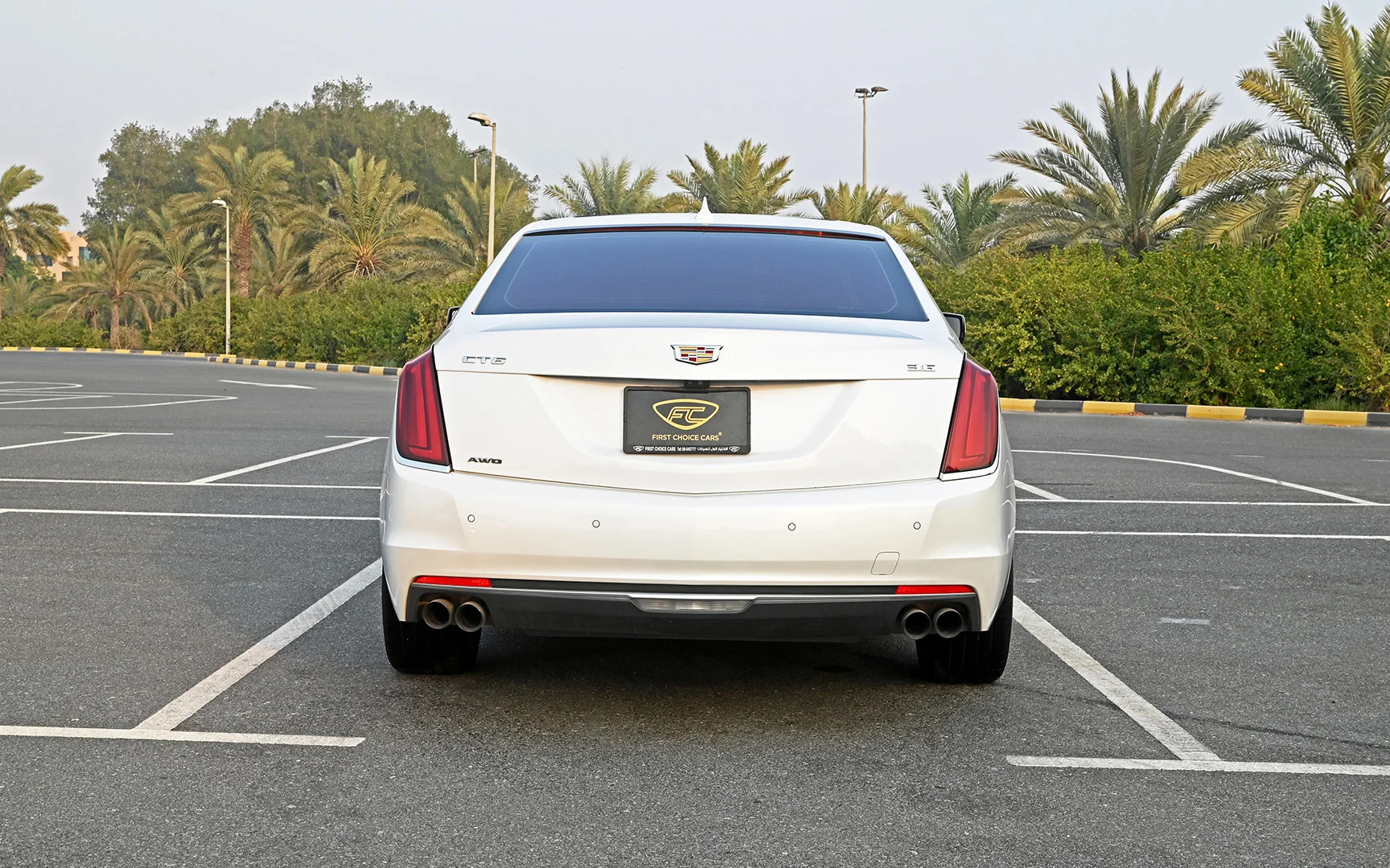 Used 2017 Cadillac CT6 Luxury White – Back/Rear View at First Choice Cars Sharjah