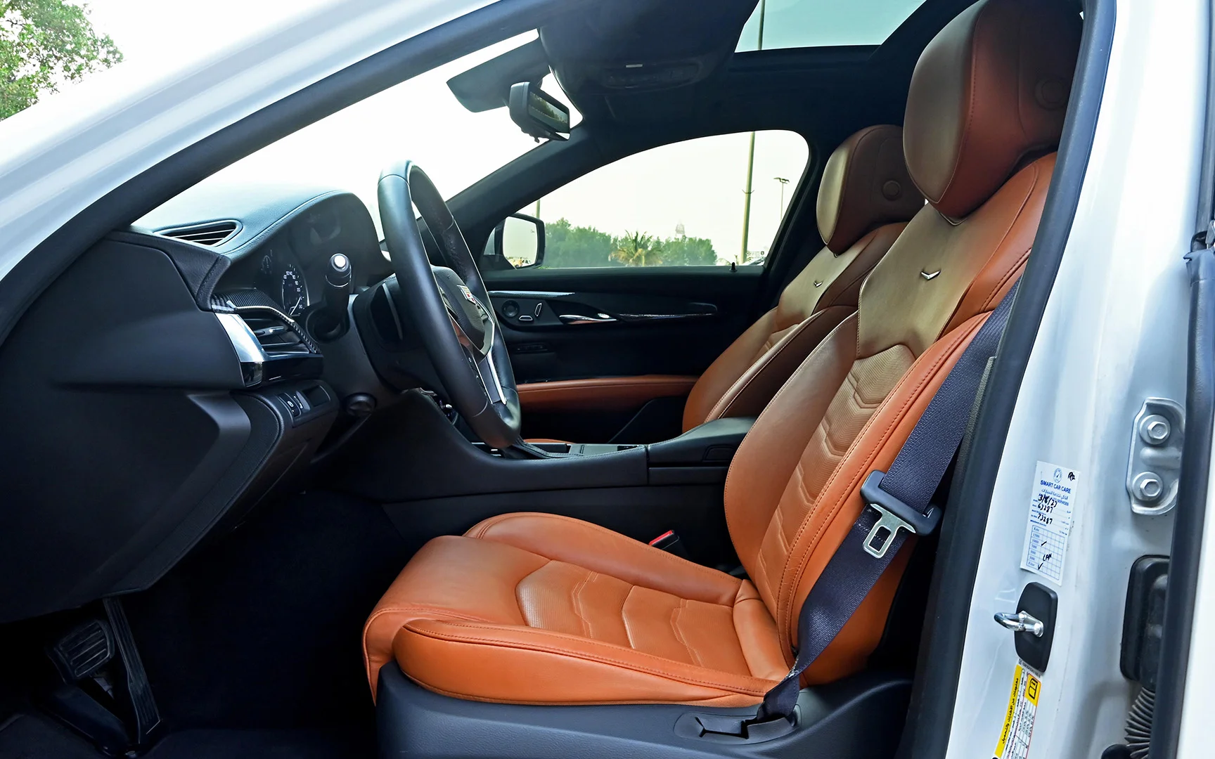 Used 2017 Cadillac CT6 Luxury White – Front Driver Side Cabin View at First Choice Cars Sharjah