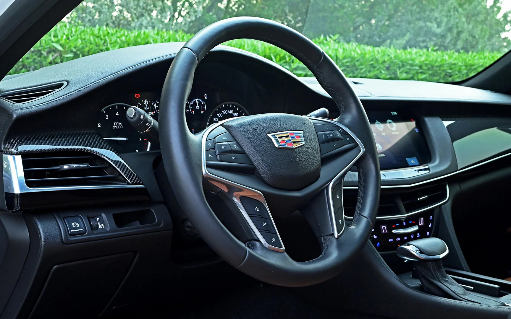 Used 2017 Cadillac CT6 Luxury White – Driver Side Dashboard & Steering View at First Choice Cars Sharjah