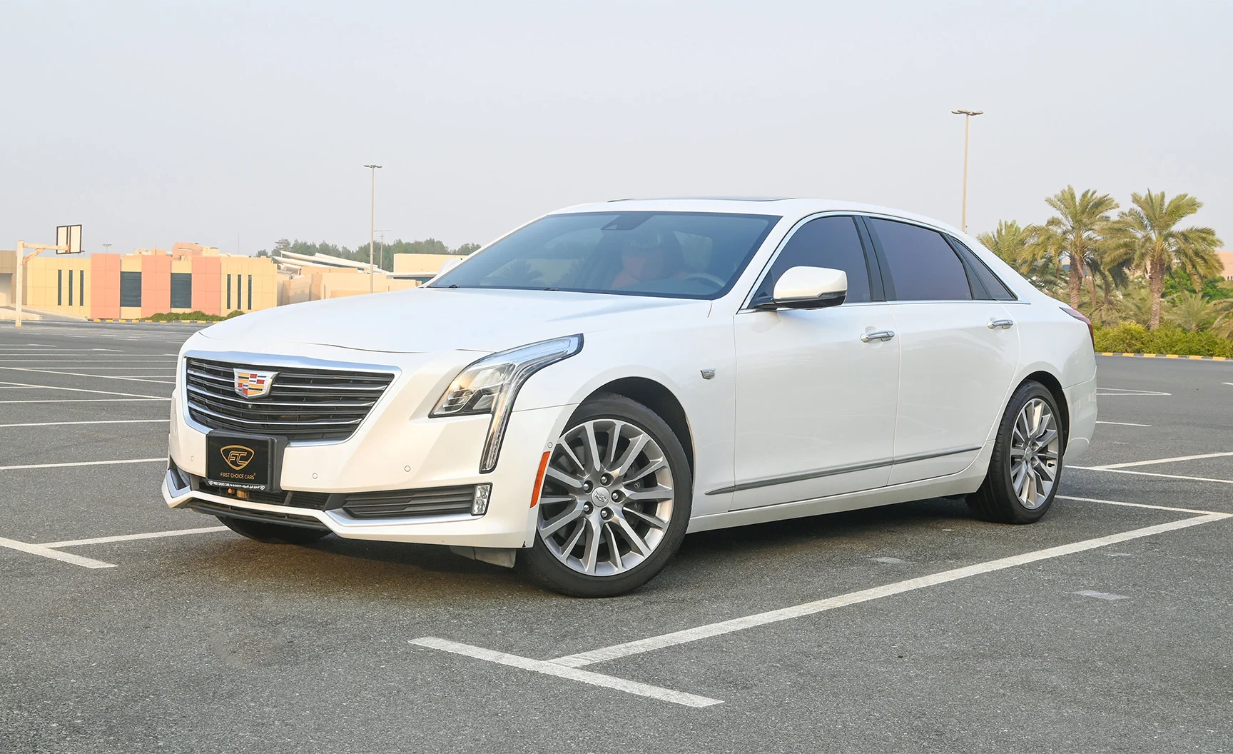 Used 2017 Cadillac CT6 Luxury White – Left Front Diagonal (45°) View at First Choice Cars Sharjah
