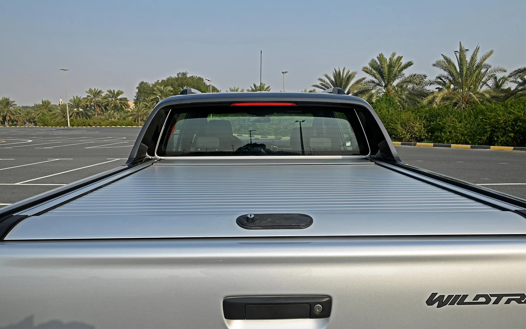 Used 2021 Ford Ranger Wildtrak in Silver – Boot / Trunk Space Open View for Sale at First Choice Cars Dubai Sharjah