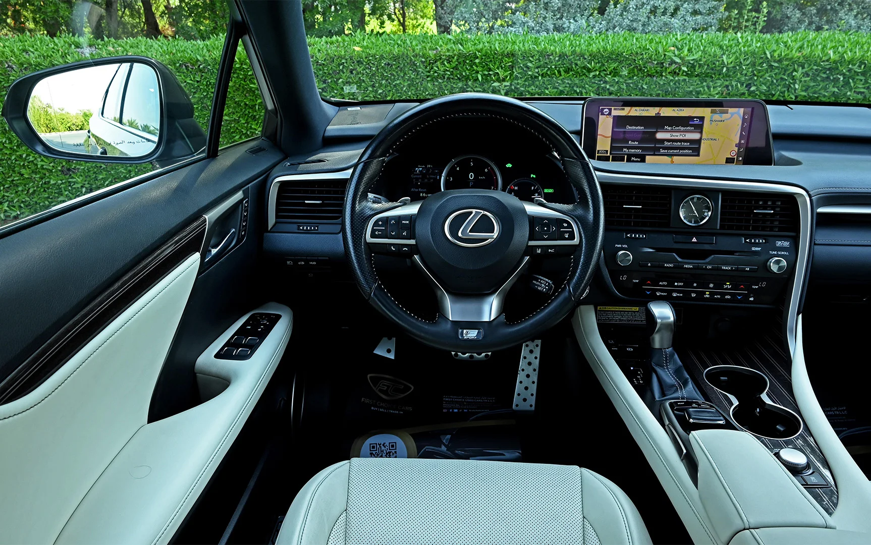 Used 2017 Lexus RX-Series RX 450h F Sport Silver – Steering Wheel & Instrument Cluster at First Choice Cars Sharjah