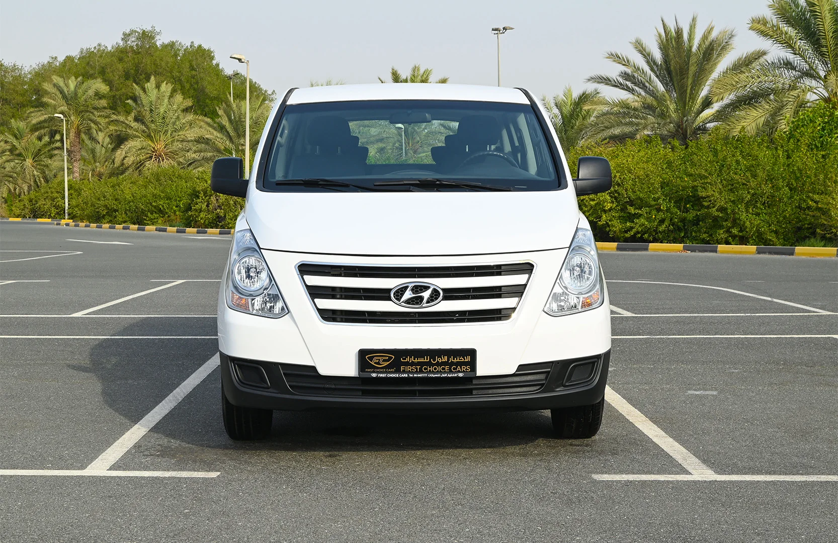 Used 2018 Hyundai H1 12-Seater Wagon White – Front View at First Choice Cars Sharjah