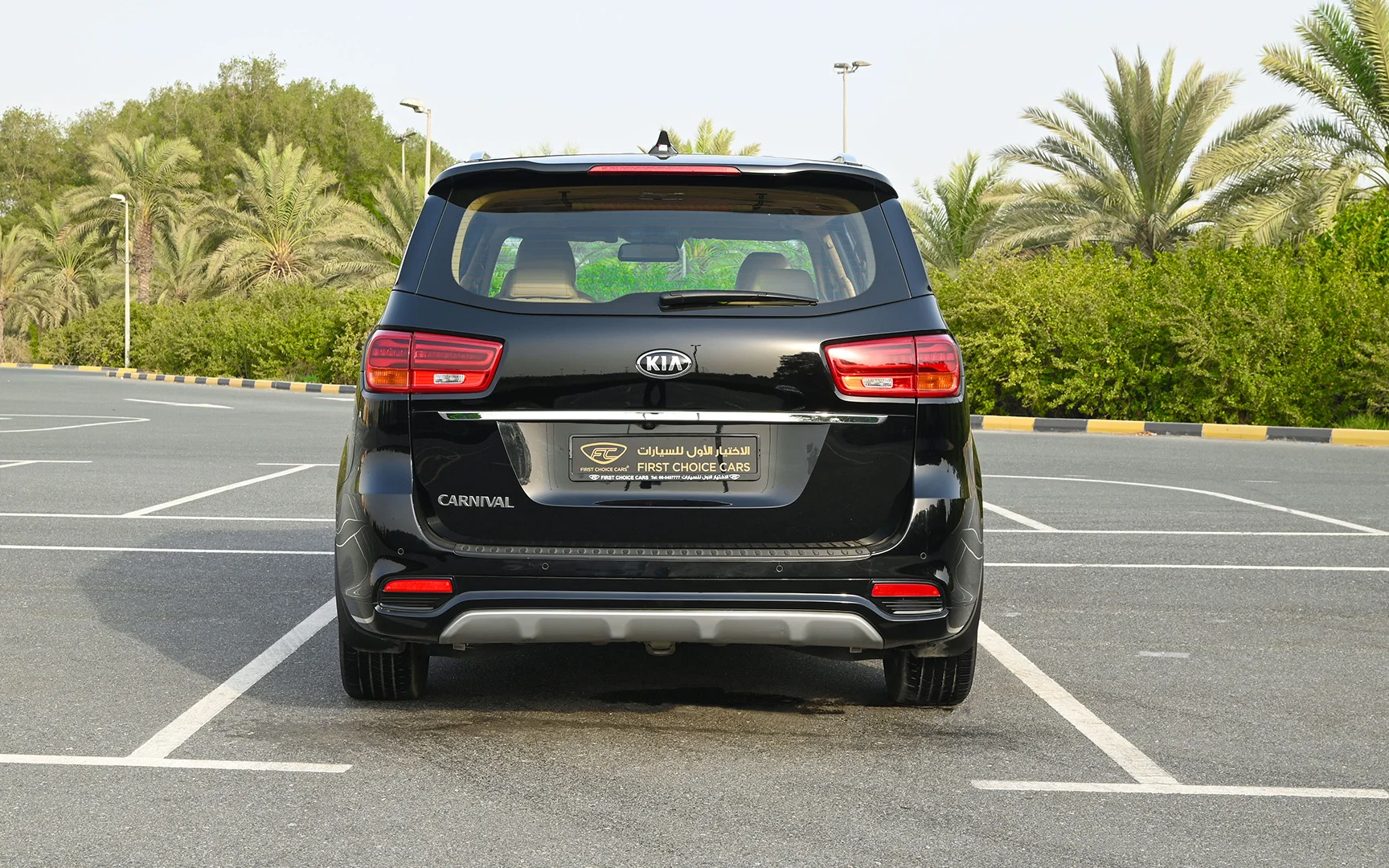 Used 2020 KIA Carnival Ex Black – Back/Rear View at First Choice Cars Sharjah