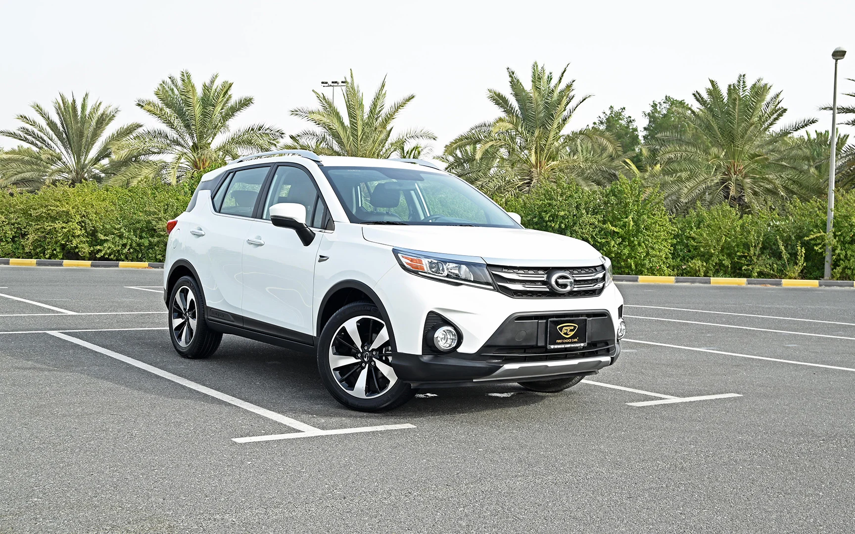 Used 2022 GAC GS3 GE White – Left Front Diagonal (45°) View at First Choice Cars Sharjah