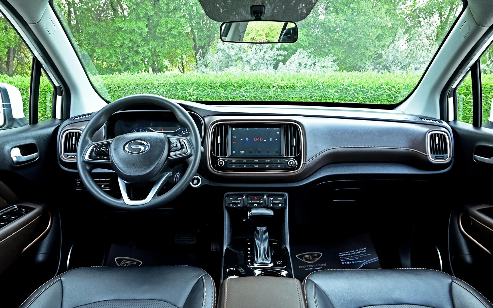 Used 2022 GAC GS3 GE White – Front Cabin / Dashboard Full View at First Choice Cars Sharjah