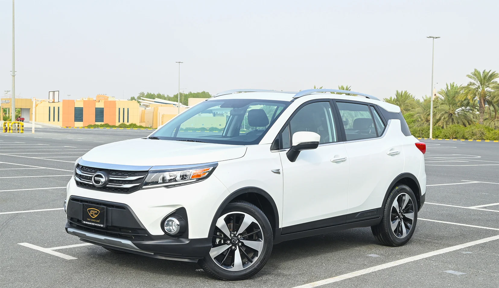 Used 2022 GAC GS3 GE White – Right Front Diagonal (45°) View at First Choice Cars Sharjah