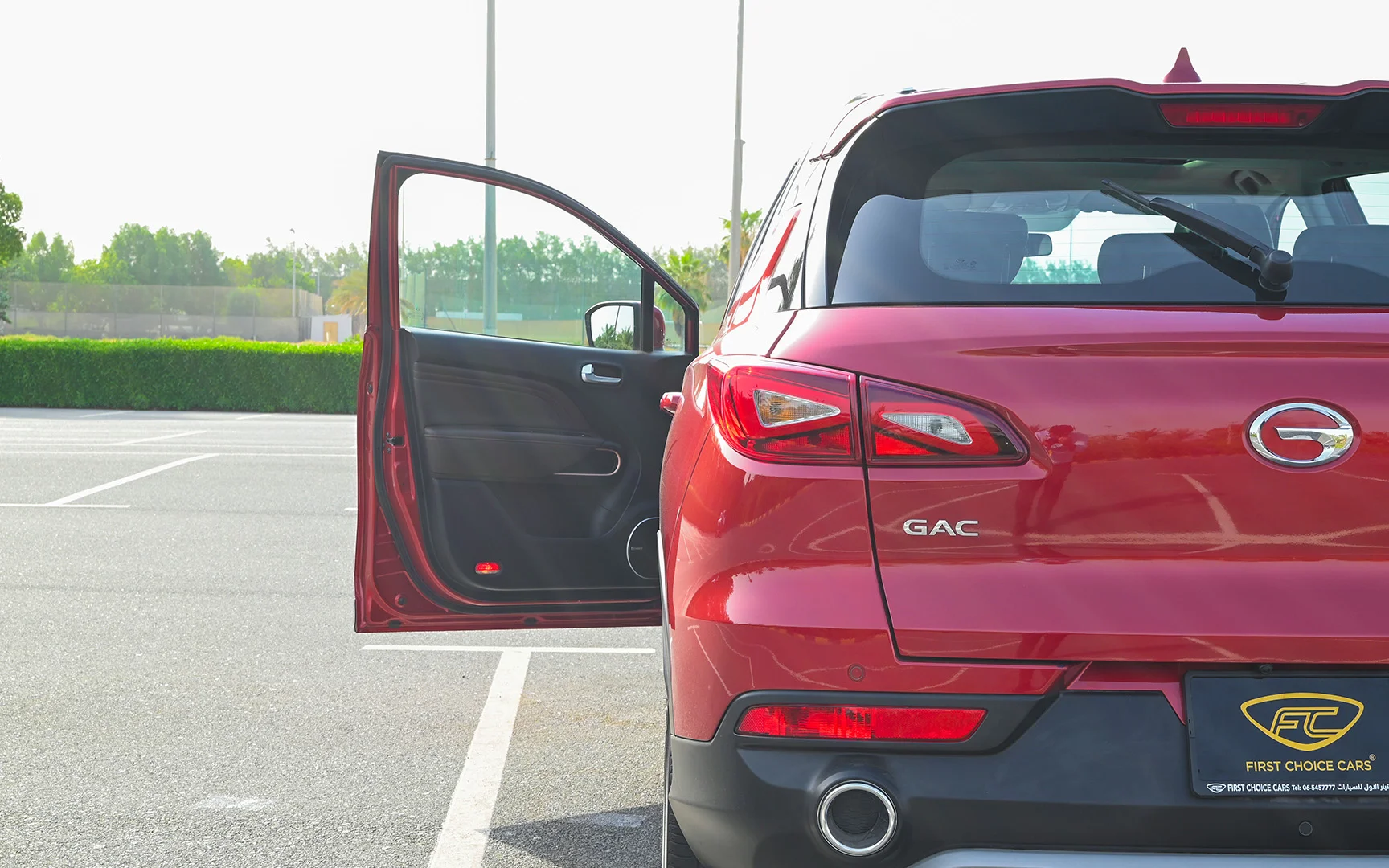 Used 2022 GAC GS3 GE Red – Taillight Close-up at First Choice Cars Sharjah