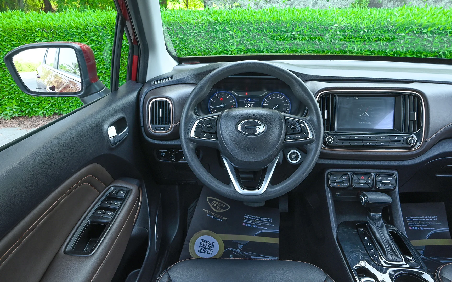 Used 2022 GAC GS3 GE Red – Front Cabin / Dashboard Full View at First Choice Cars Sharjah