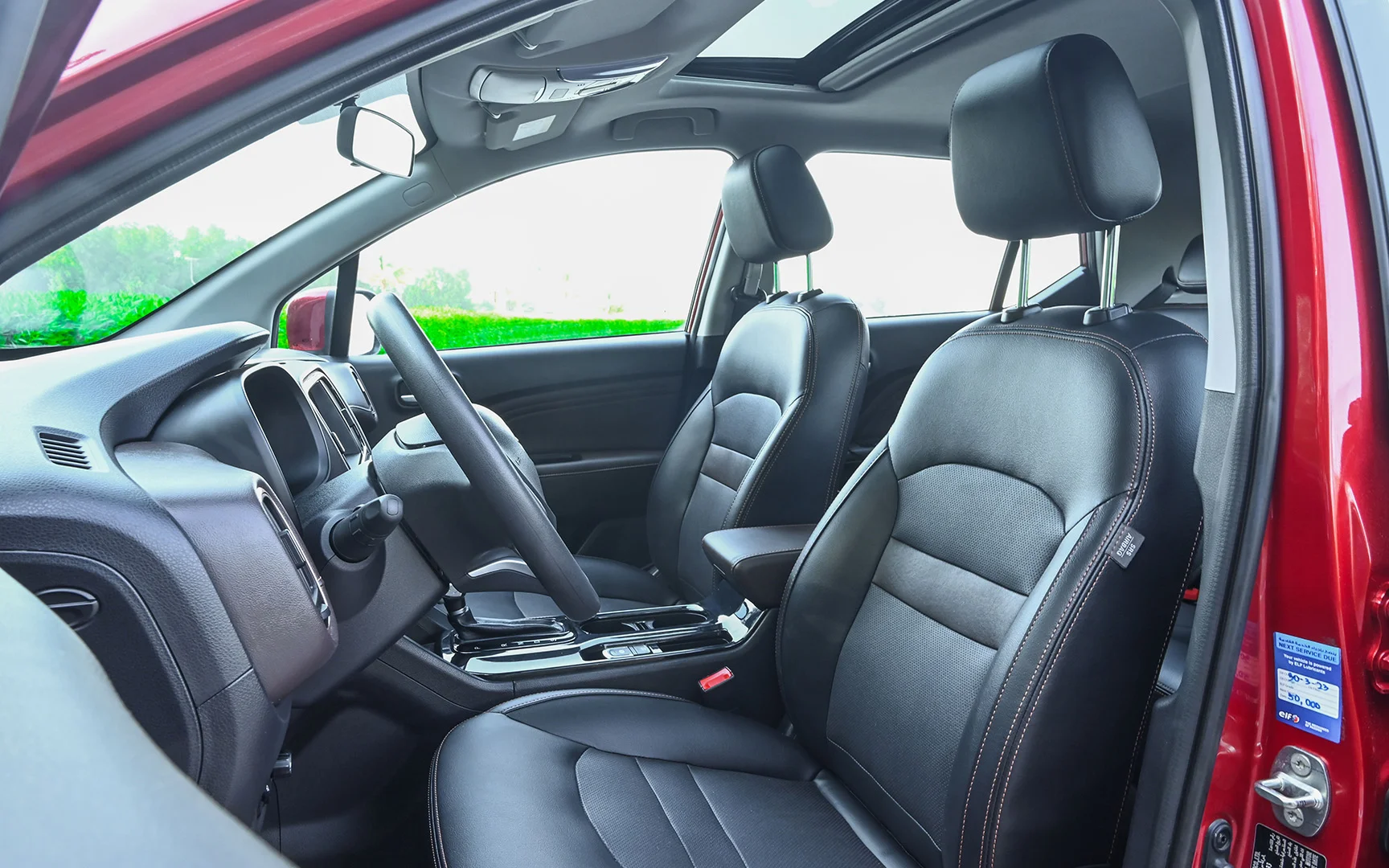 Used 2022 GAC GS3 GE Red – Front Driver Side Cabin View at First Choice Cars Sharjah