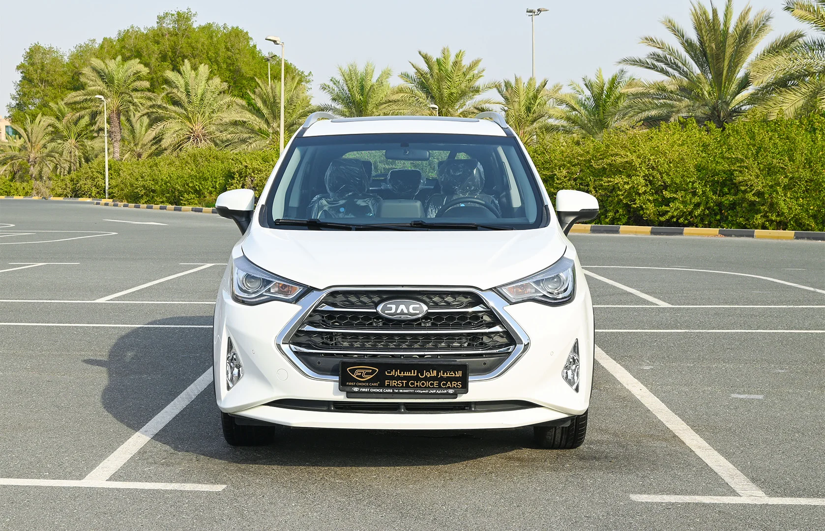 Used 2023 JAC S3 Luxury White – Front View at First Choice Cars Sharjah