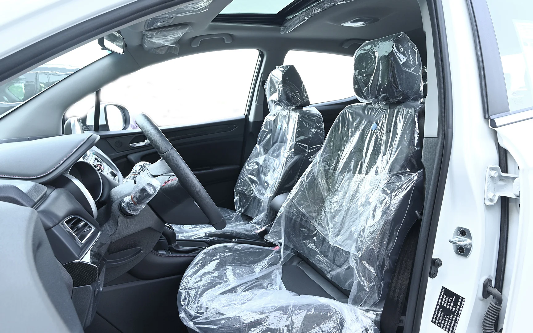 Used 2023 JAC S3 Luxury White – Front Driver Side Cabin View at First Choice Cars Sharjah