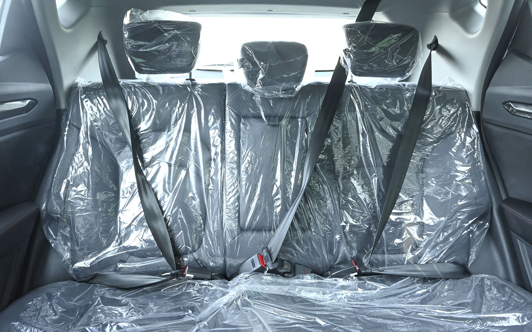 Used 2023 JAC S3 Luxury White – Rear Seat View at First Choice Cars Sharjah