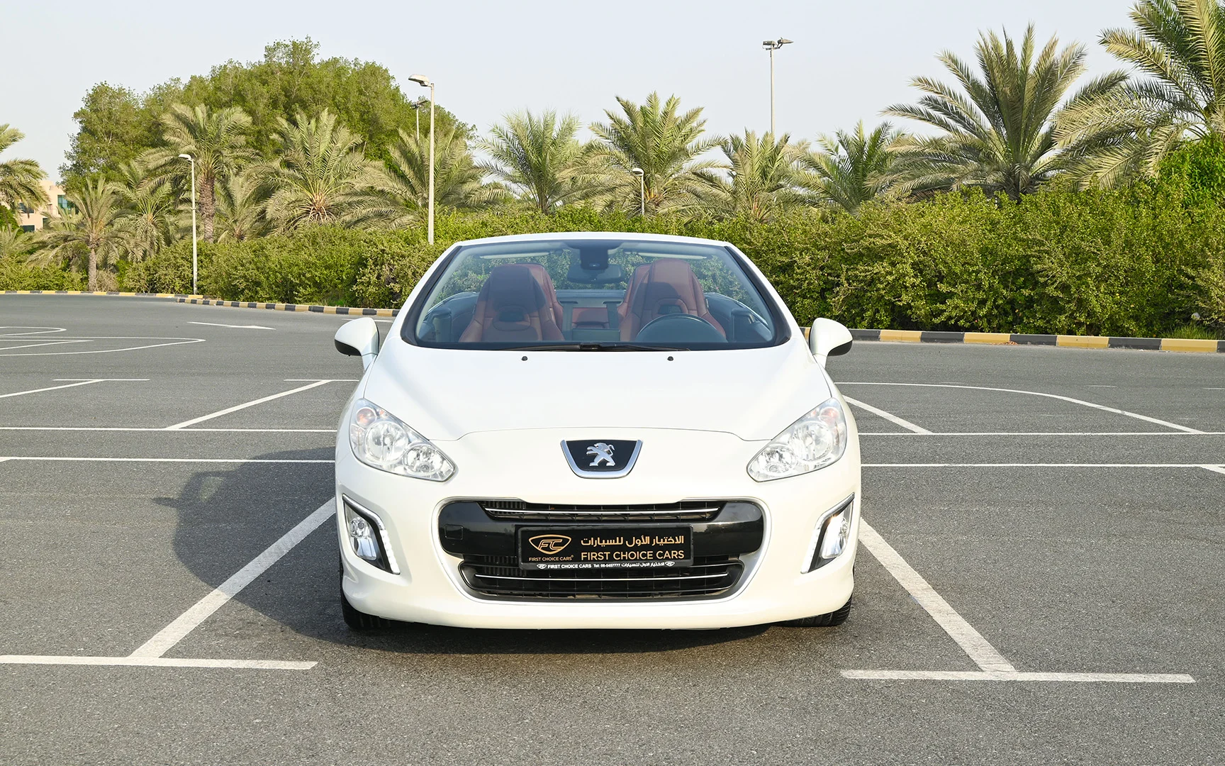 Used 2014 Peugeot 308 CC Convertible in White – Front View for Sale at First Choice Cars Dubai Sharjah