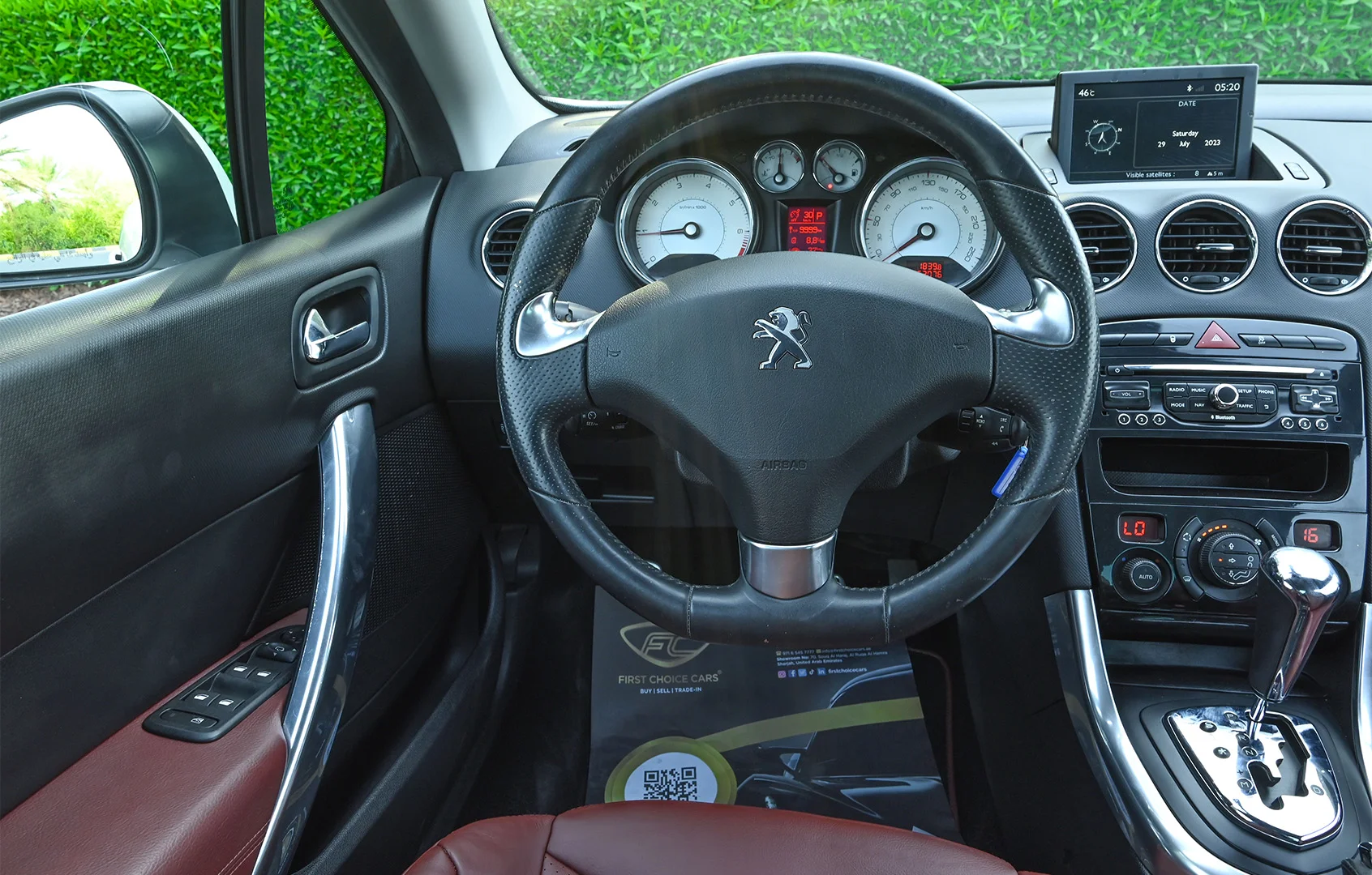 Used 2014 Peugeot 308 CC Convertible White – Steering Wheel & Instrument Cluster at First Choice Cars Sharjah