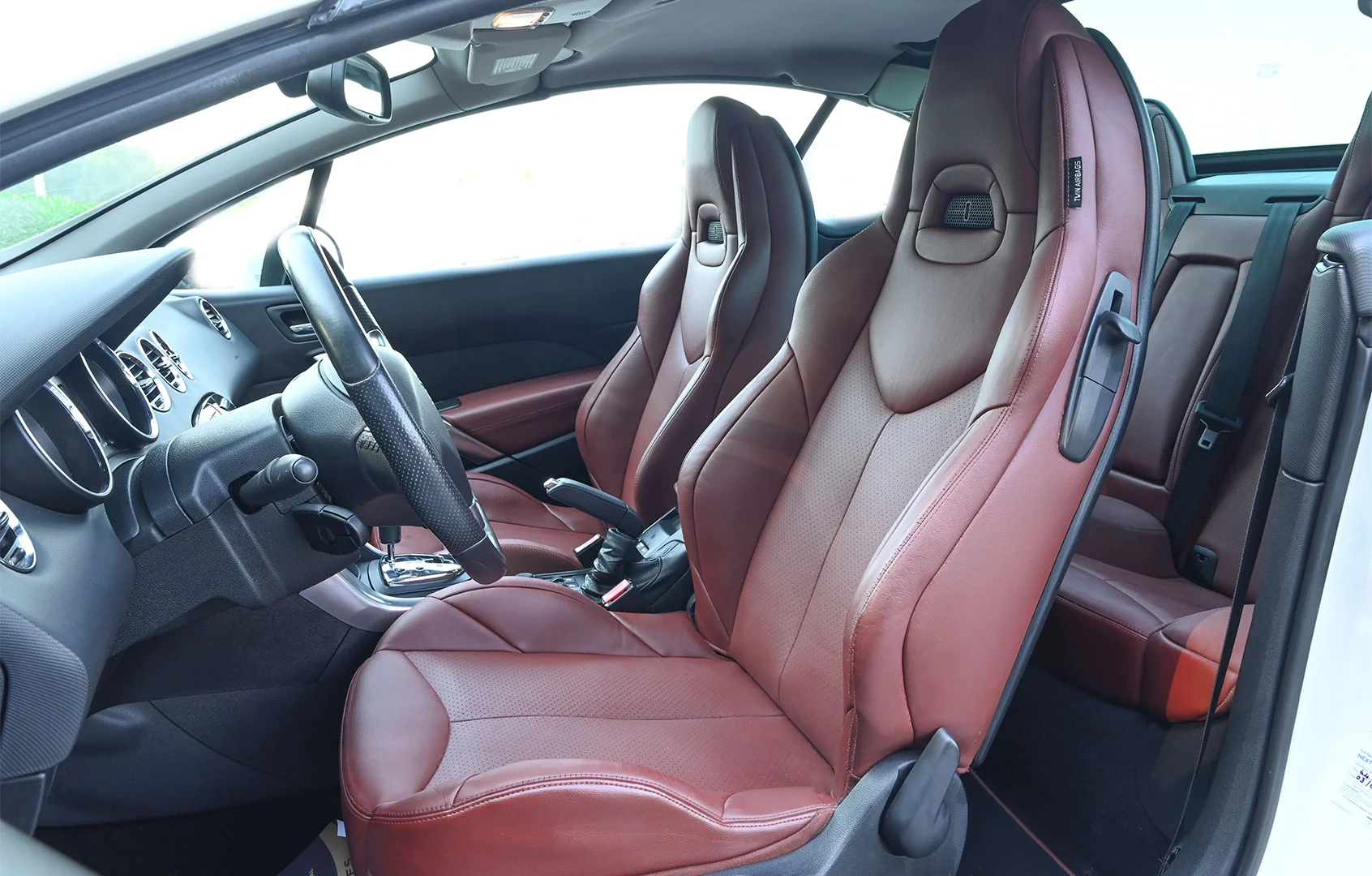 Used 2014 Peugeot 308 CC Convertible White – Front Driver Side Cabin View at First Choice Cars Sharjah