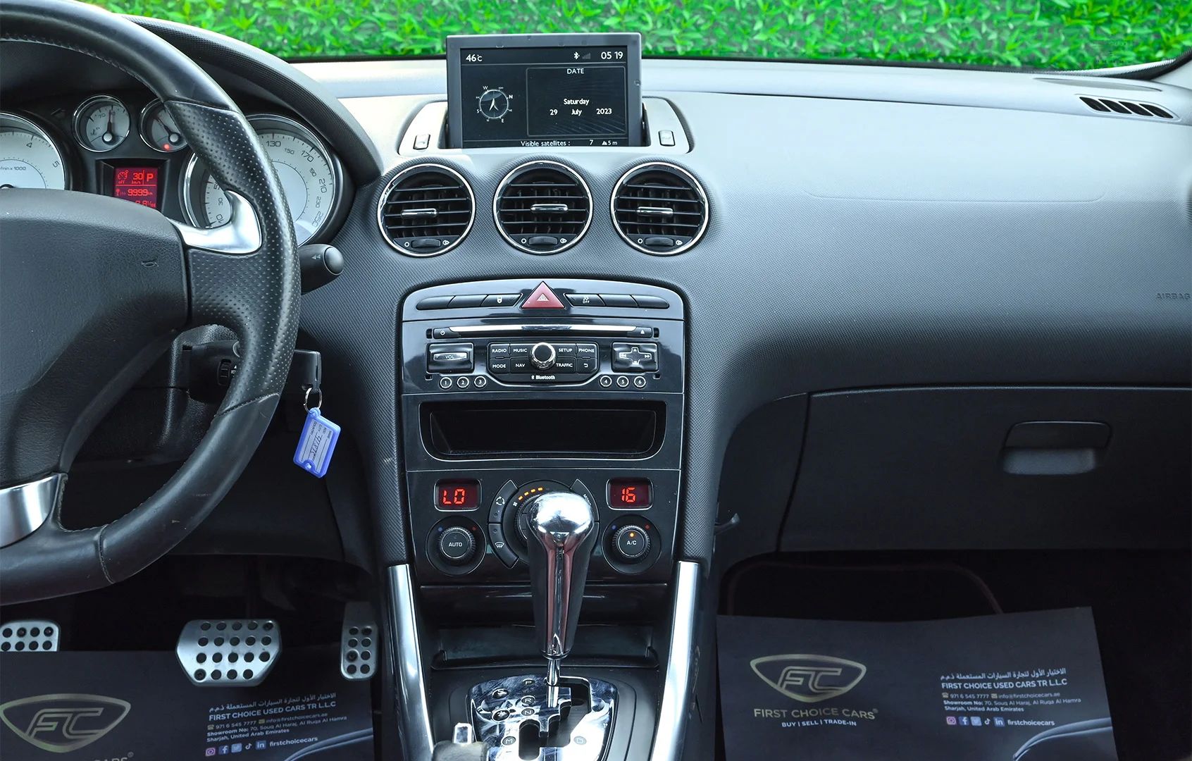 Used 2014 Peugeot 308 CC Convertible White – Infotainment / Touchscreen System at First Choice Cars Sharjah