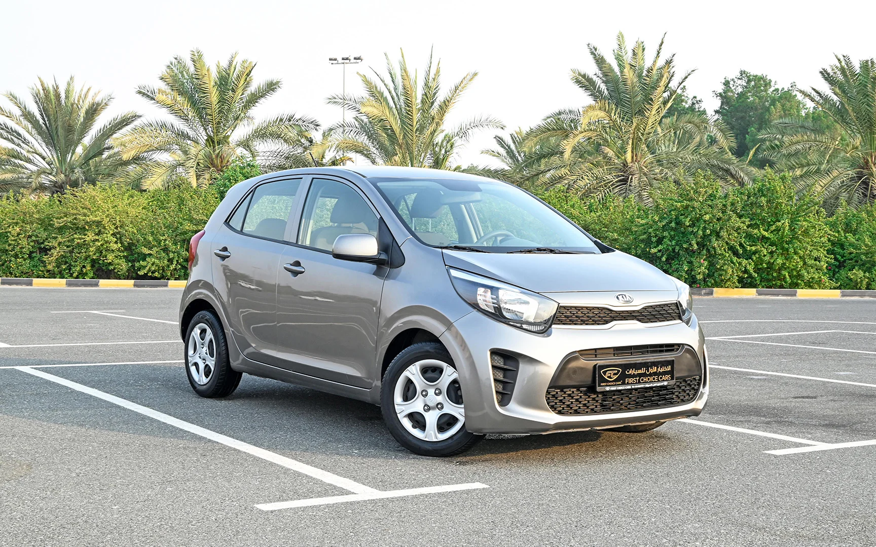 Used 2019 KIA Picanto Lx Grey – Right Front Diagonal (45°) View at First Choice Cars Sharjah