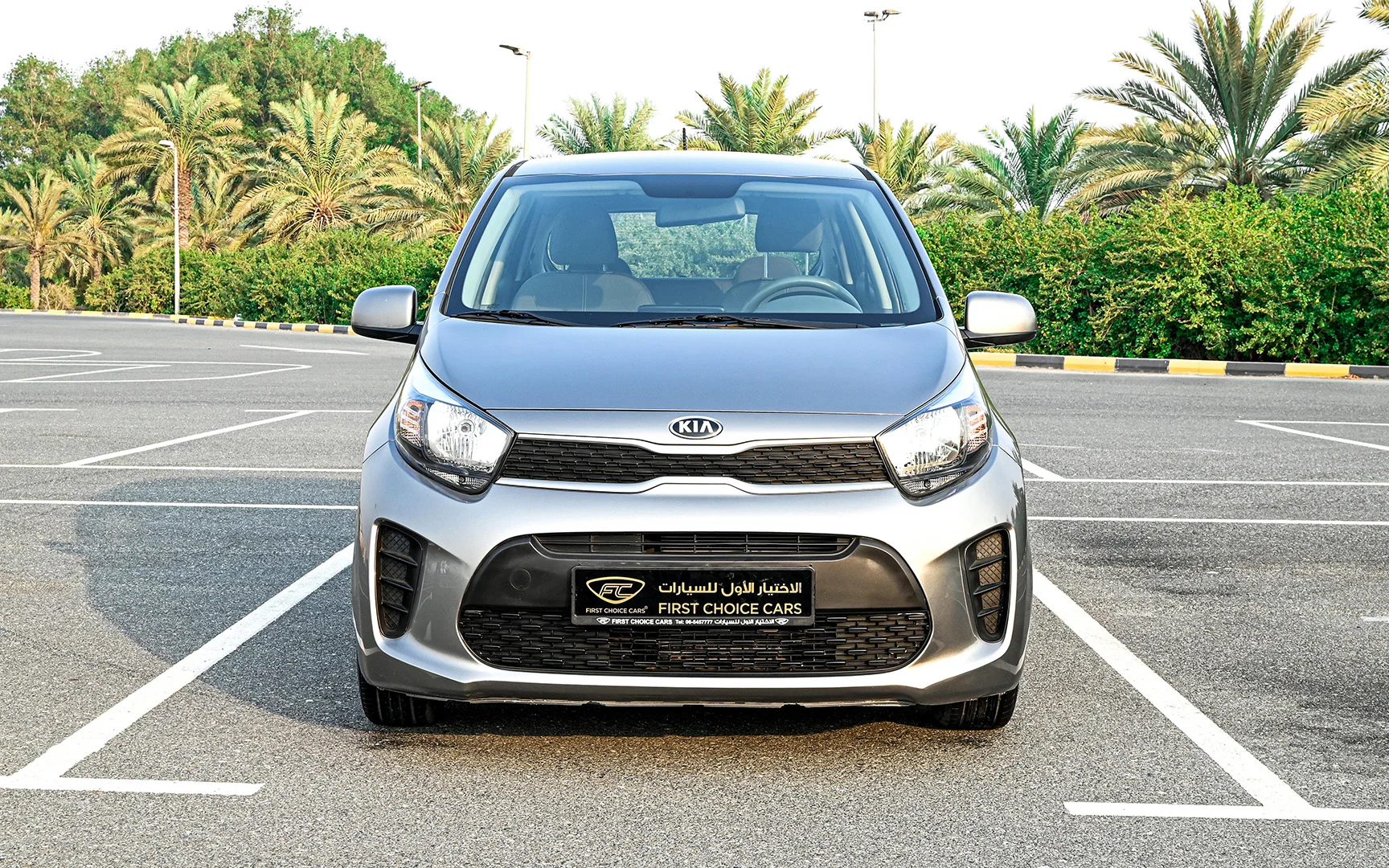 Used 2019 KIA Picanto Lx Grey – Front View at First Choice Cars Sharjah